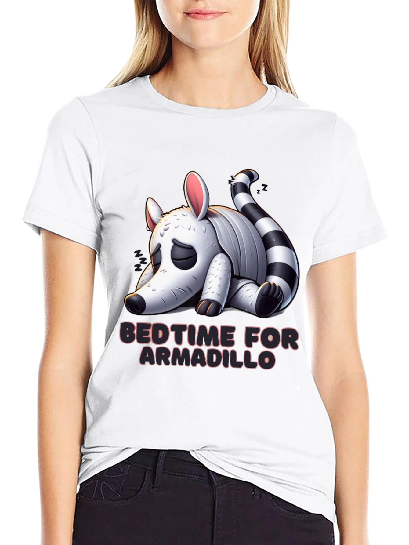 Bedtime for Armadillo Graphic Tee - Black