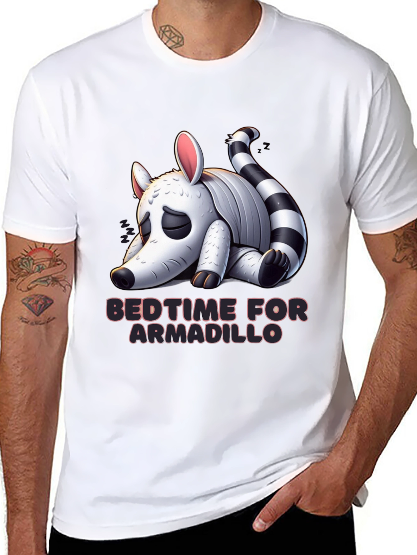 Bedtime for Armadillo Graphic Tee - Black