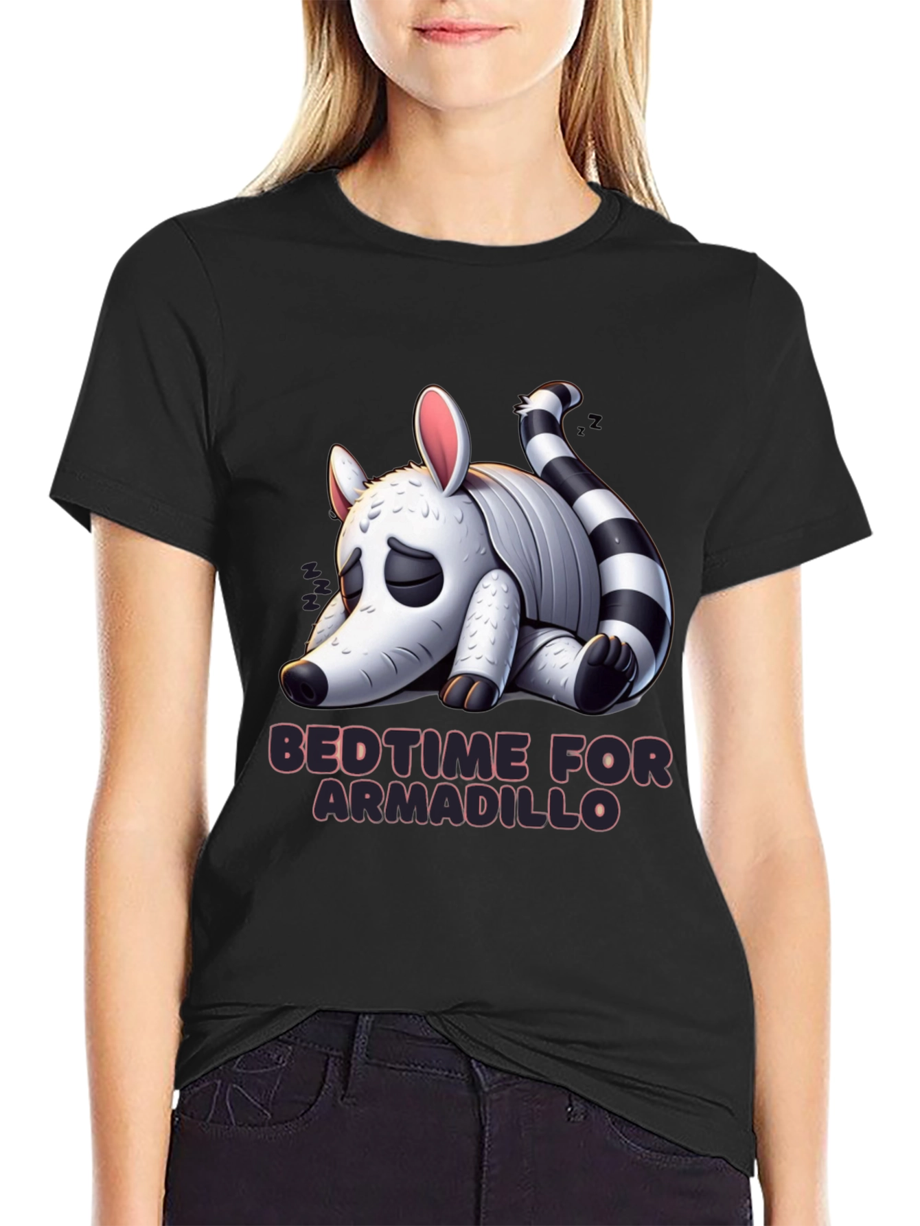 Bedtime for Armadillo Graphic Tee - Black