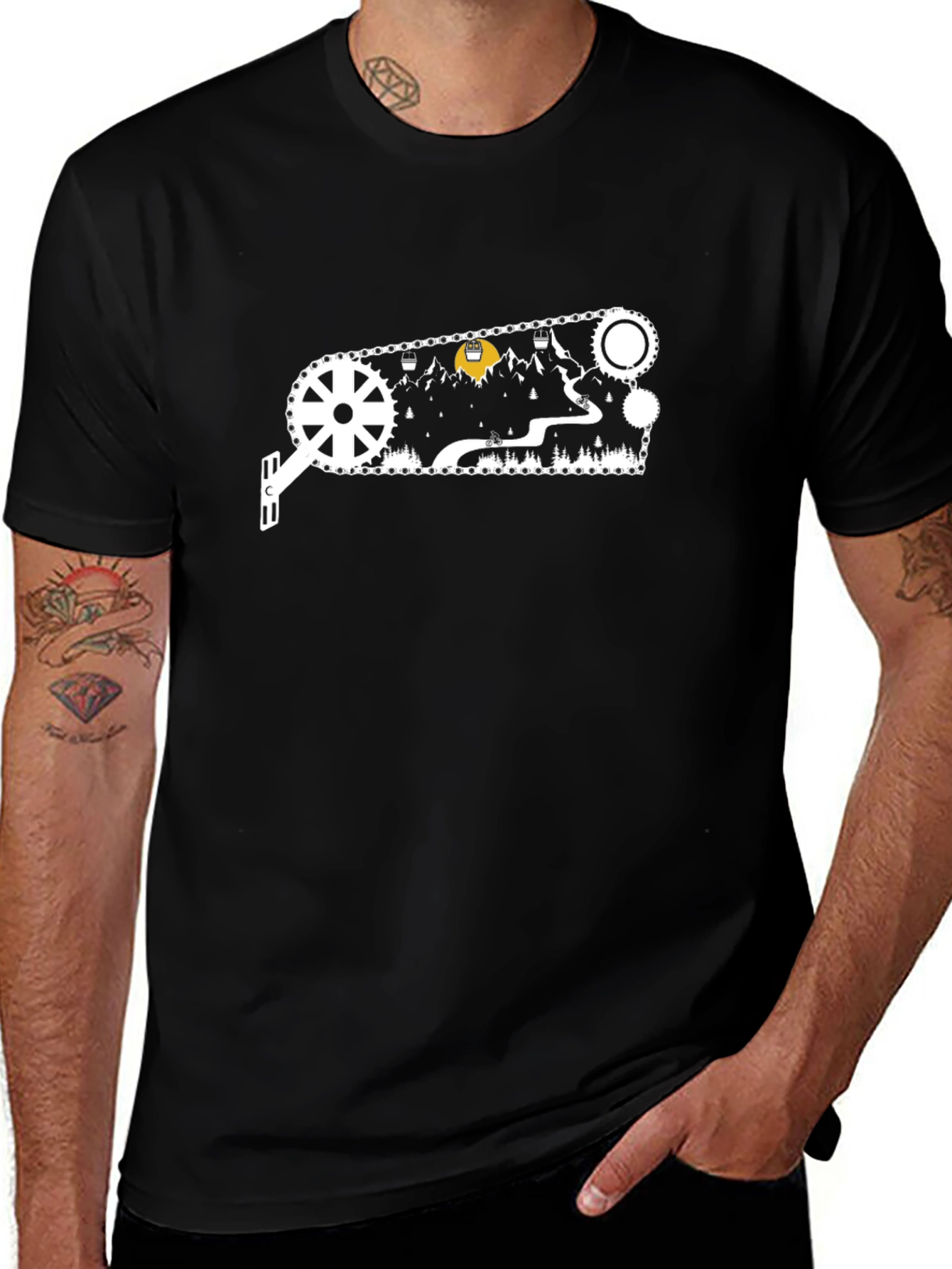 Mountain Bike Graphic Tee - Black
