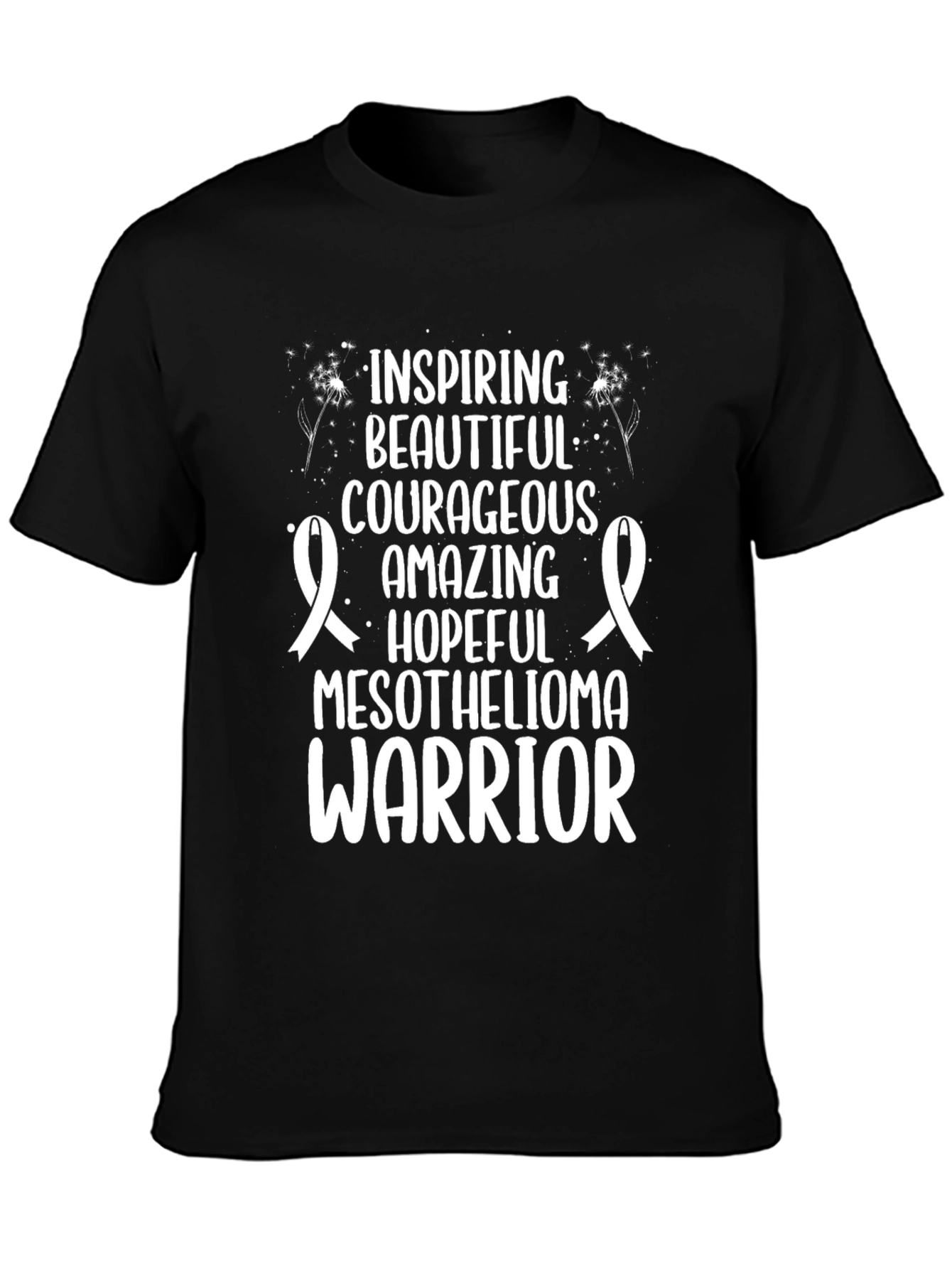 Mesothelioma Warrior Graphic Tee - Inspiring & Courageous