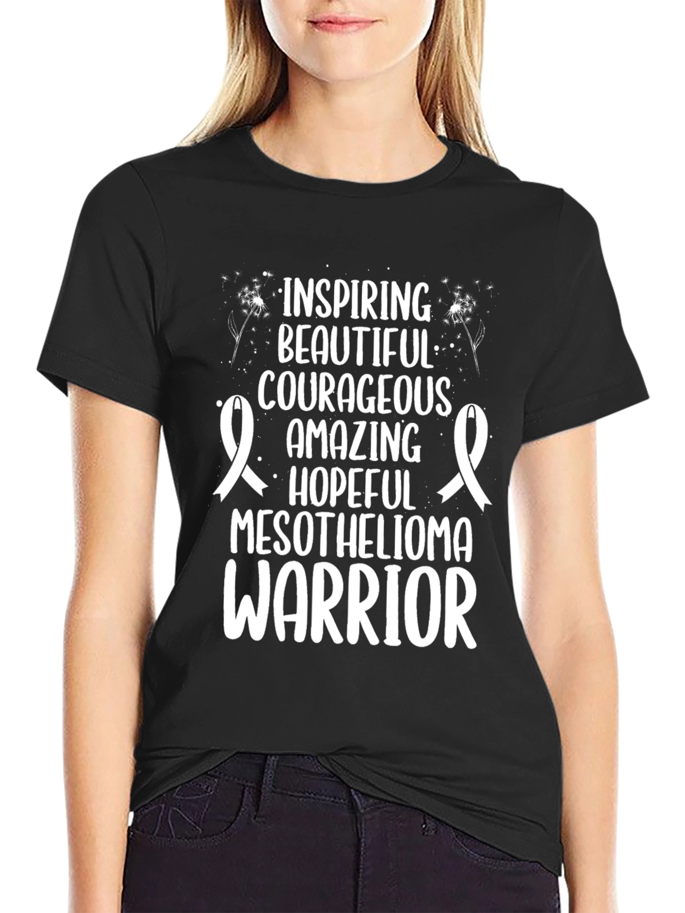Mesothelioma Warrior Graphic Tee - Inspiring & Courageous