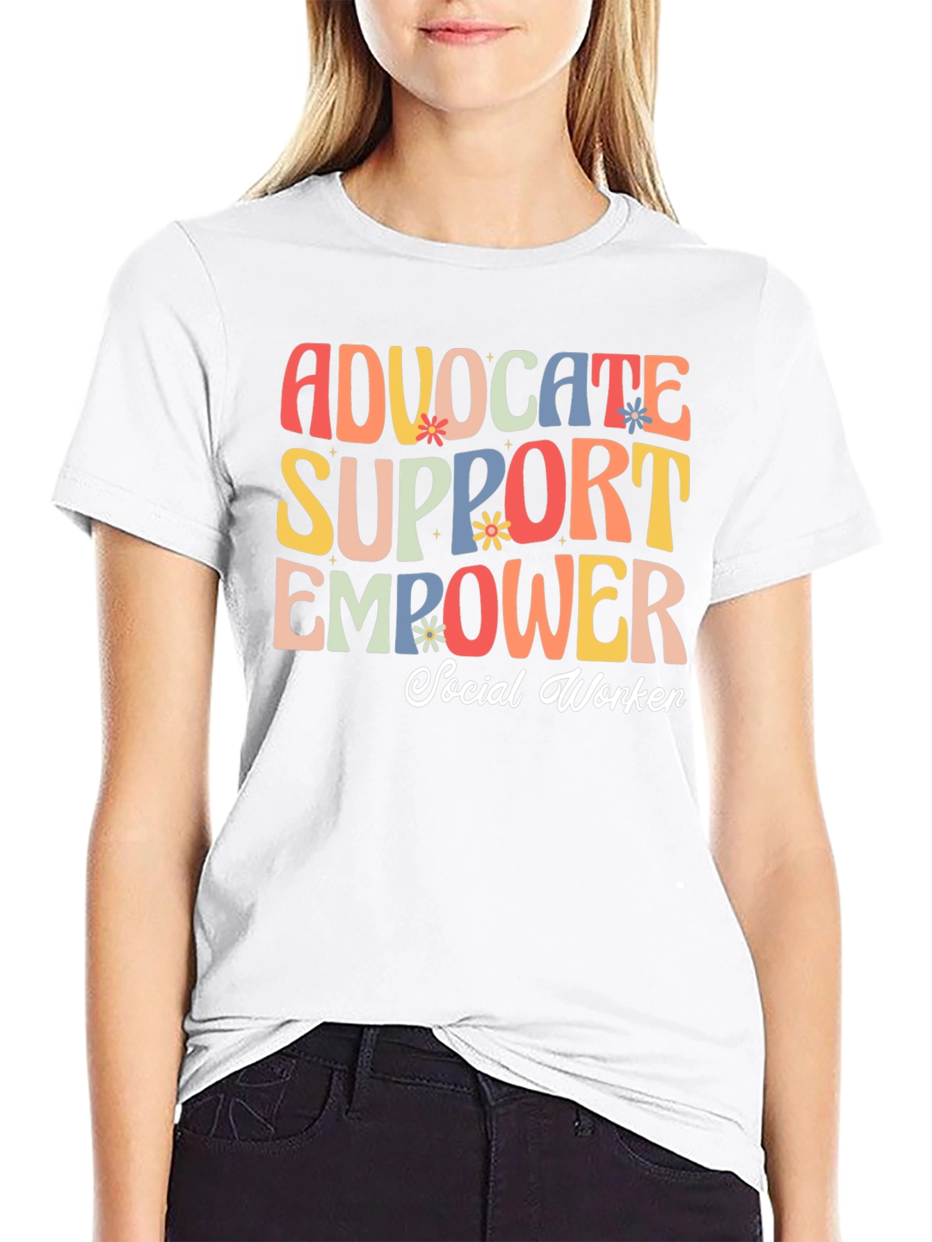 Advocate Support Empower Social Worker T-Shirt