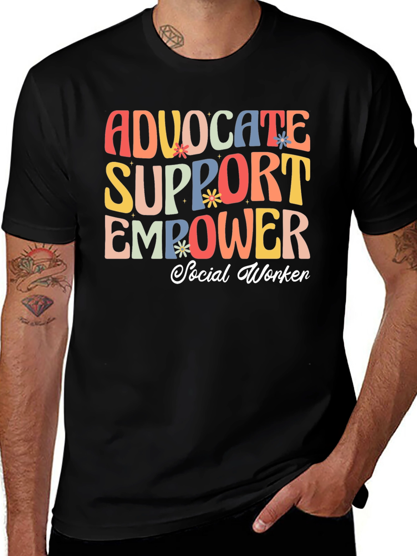 Advocate Support Empower Social Worker T-Shirt