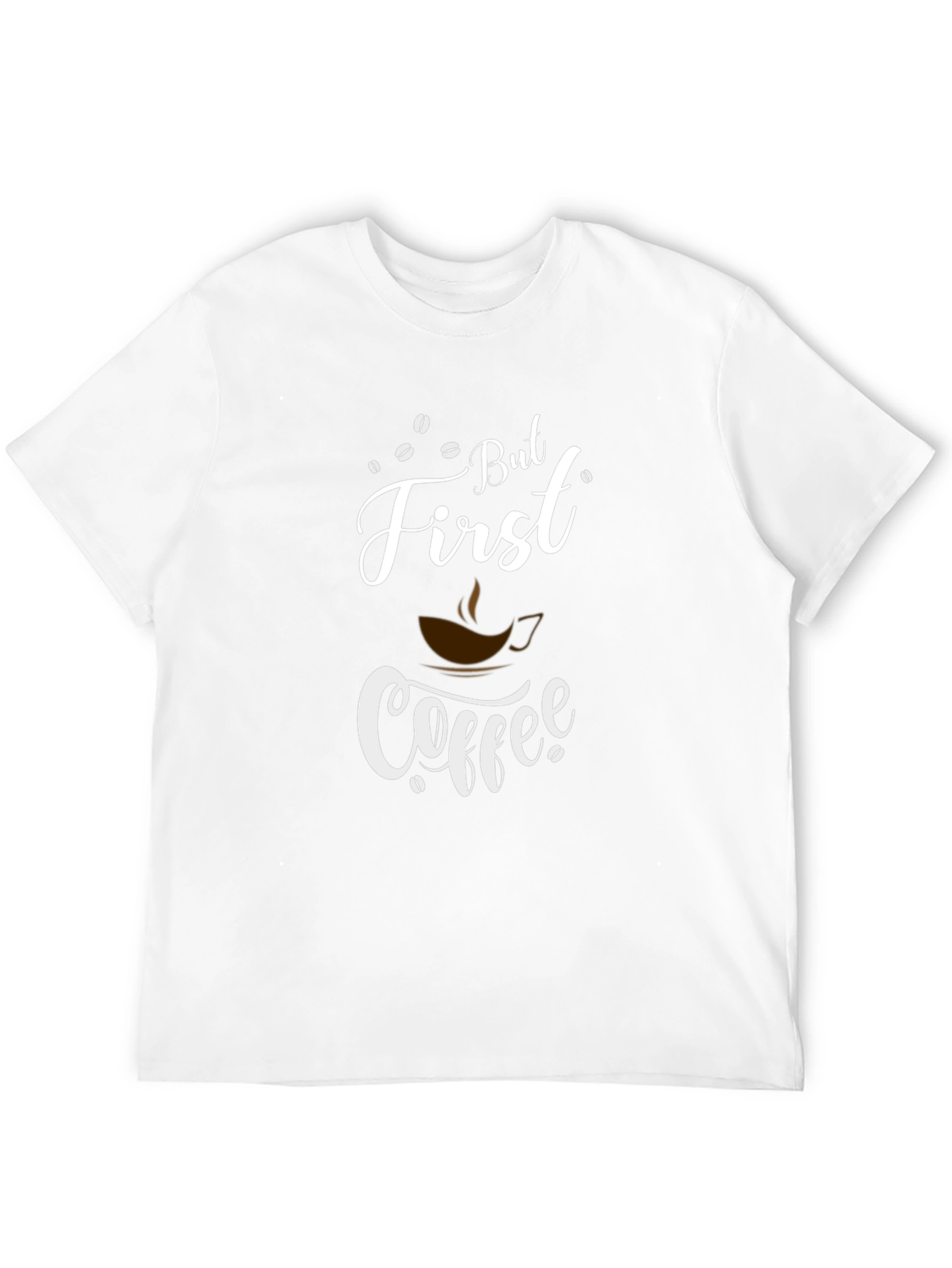 But First Coffee Graphic Tee - Black Cotton Blend