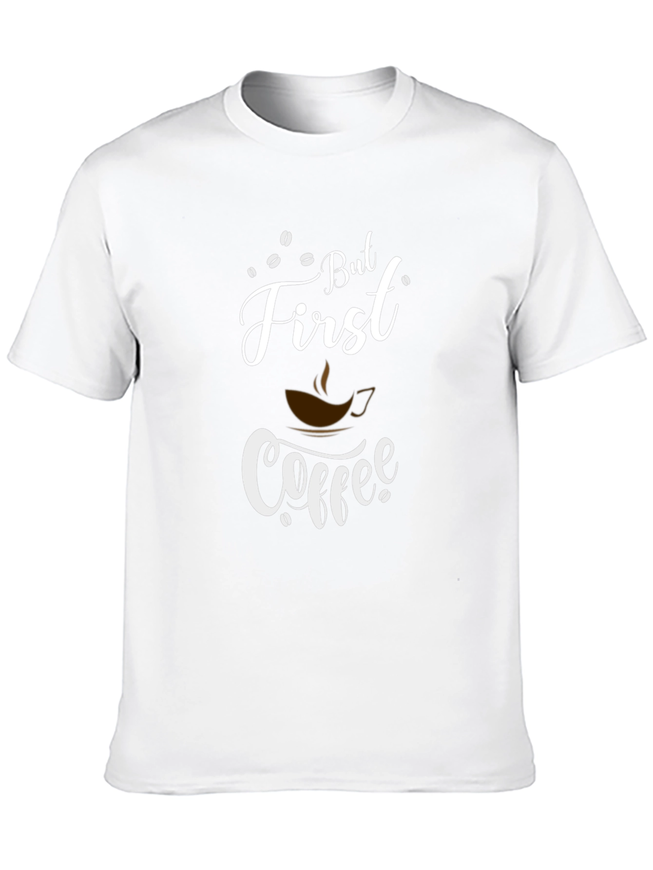 But First Coffee Graphic Tee - Black Cotton Blend