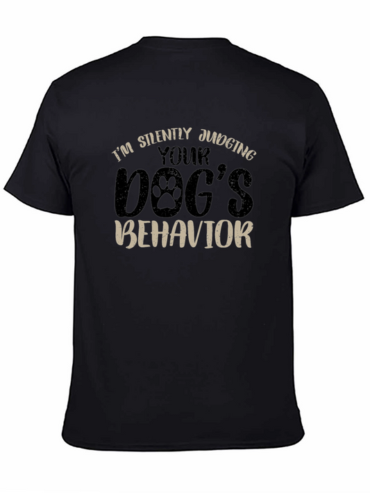 Dog Behavior Judge Graphic Tee - Funny Pet Lover Shirt