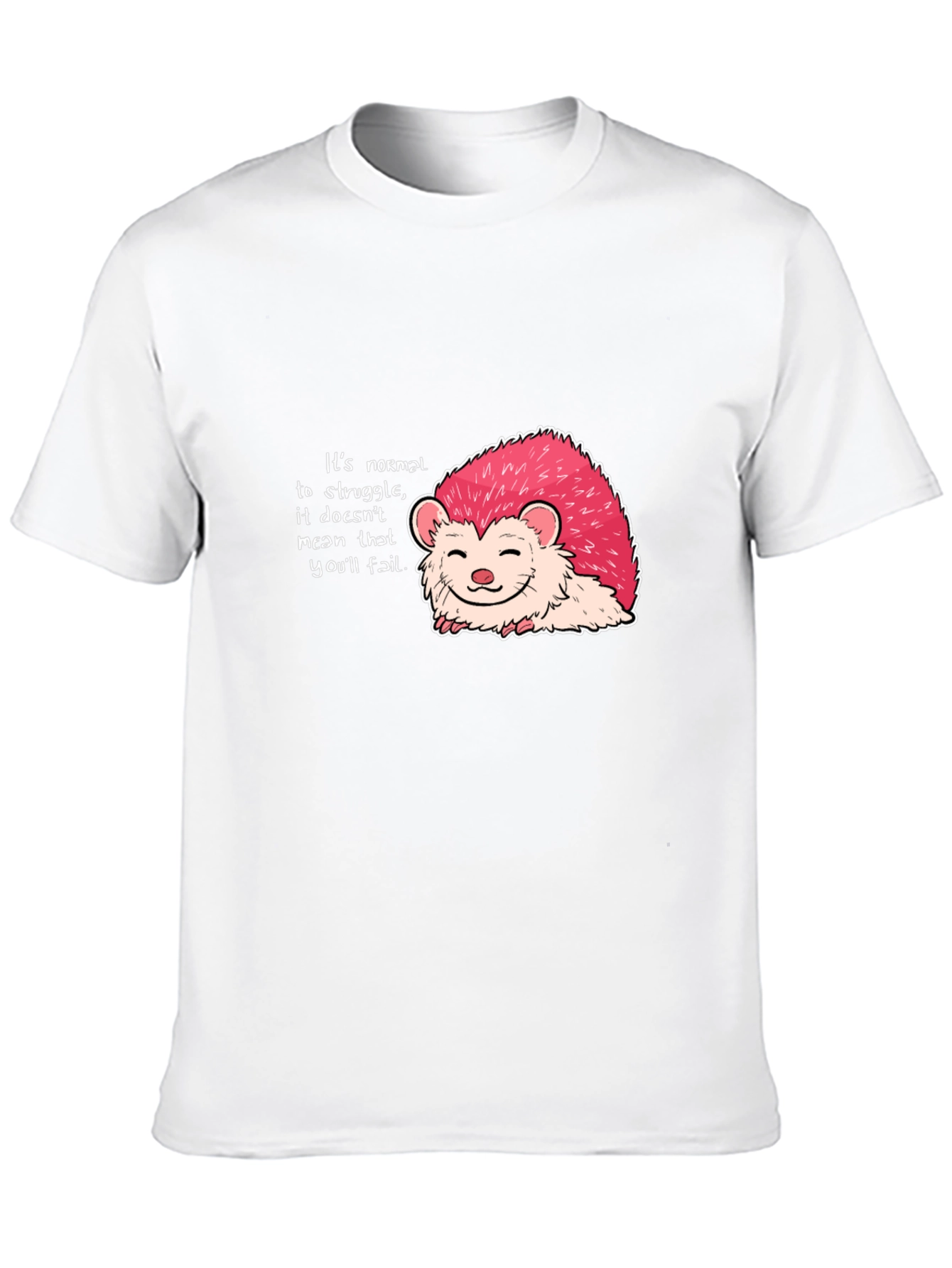 Motivational Hedgehog Graphic Tee - Black