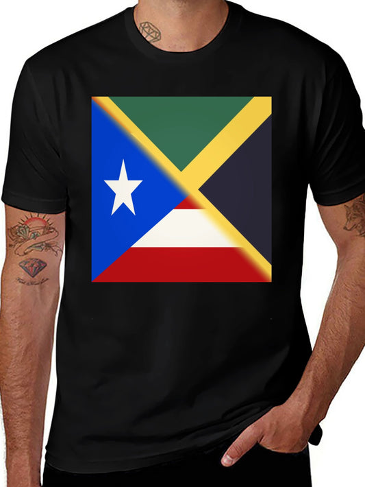 Island Pride Tee - Jamaica Puerto Rico Flag Shirt
