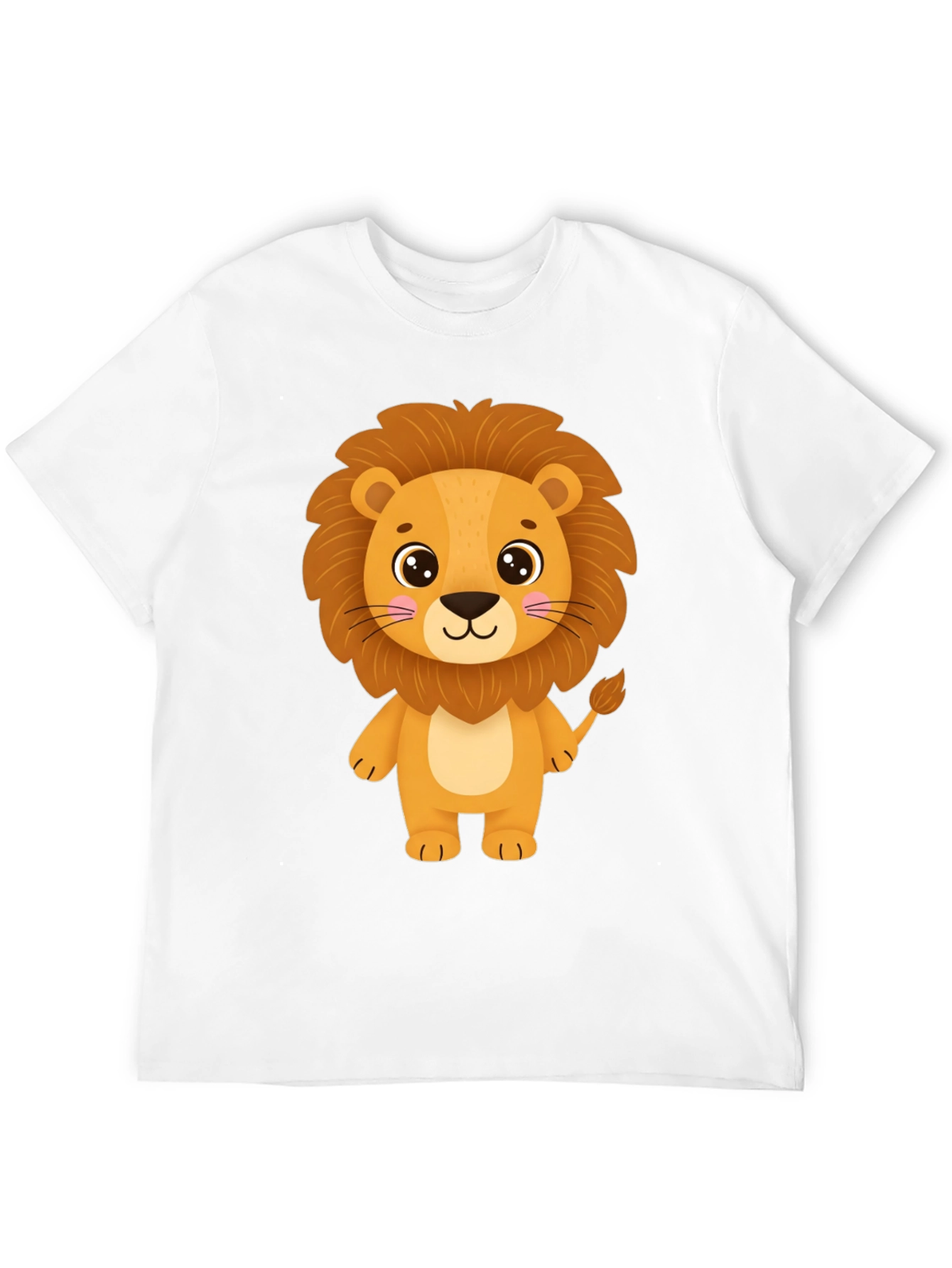 Lion Graphic Black Tee - Cute Cartoon Animal Shirt