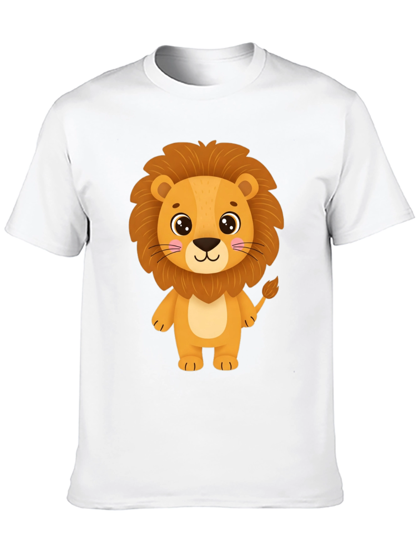 Lion Graphic Black Tee - Cute Cartoon Animal Shirt