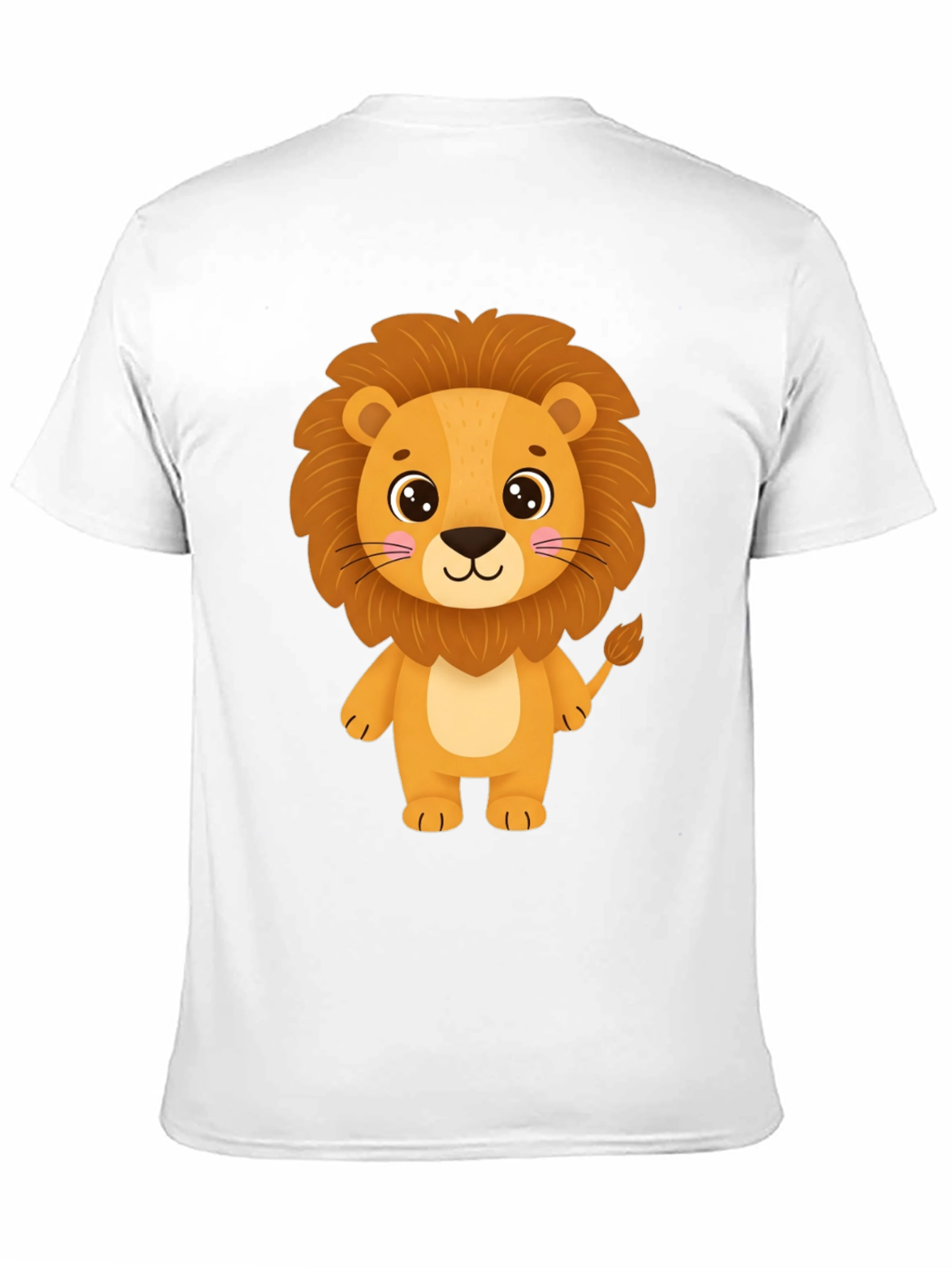 Lion Graphic Black Tee - Cute Cartoon Animal Shirt