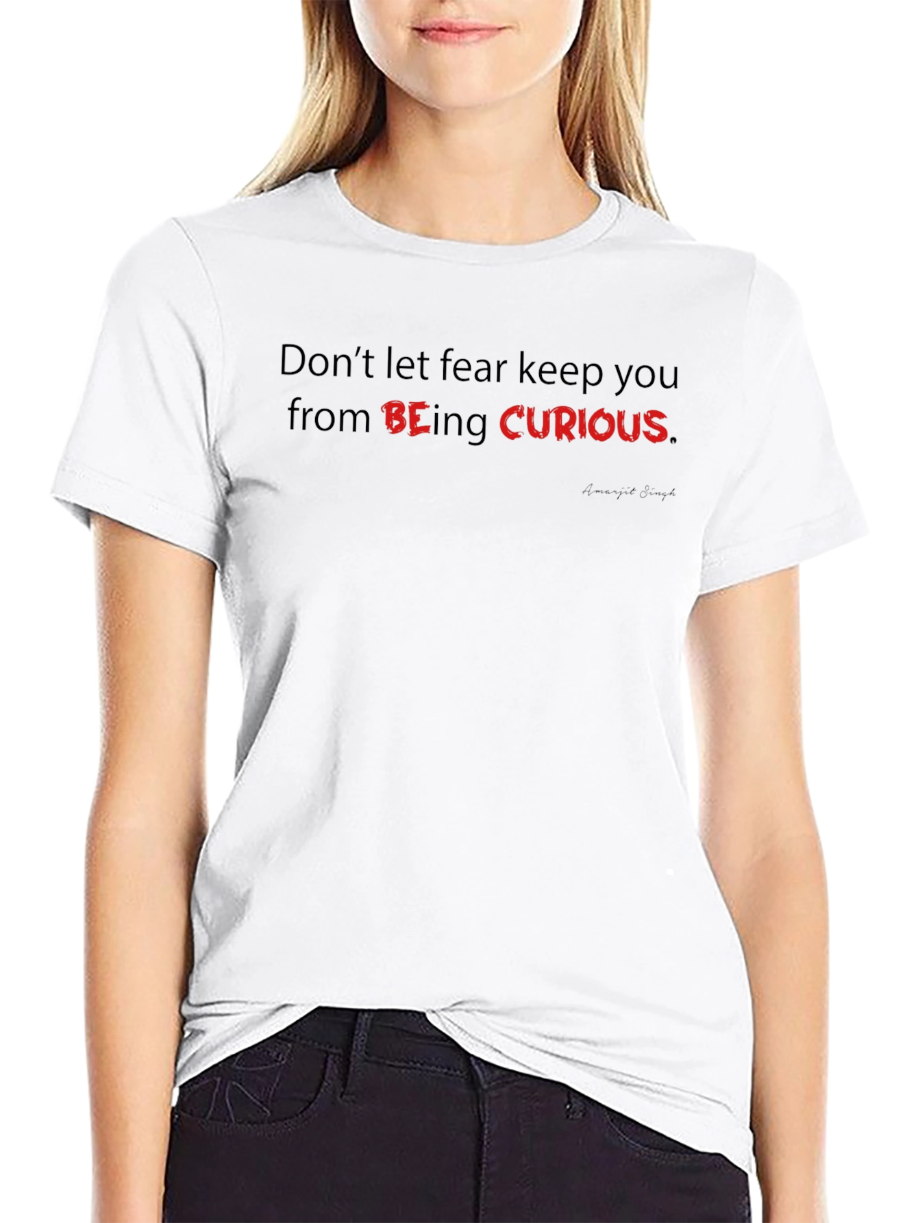 Be Curious Graphic Tee - Motivational Black T-Shirt