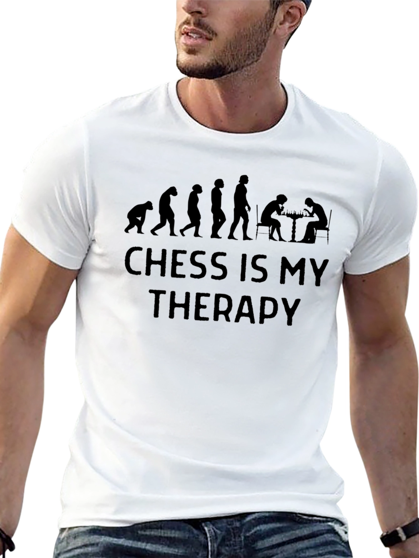 Chess is My Therapy T-Shirt - Evolution Design