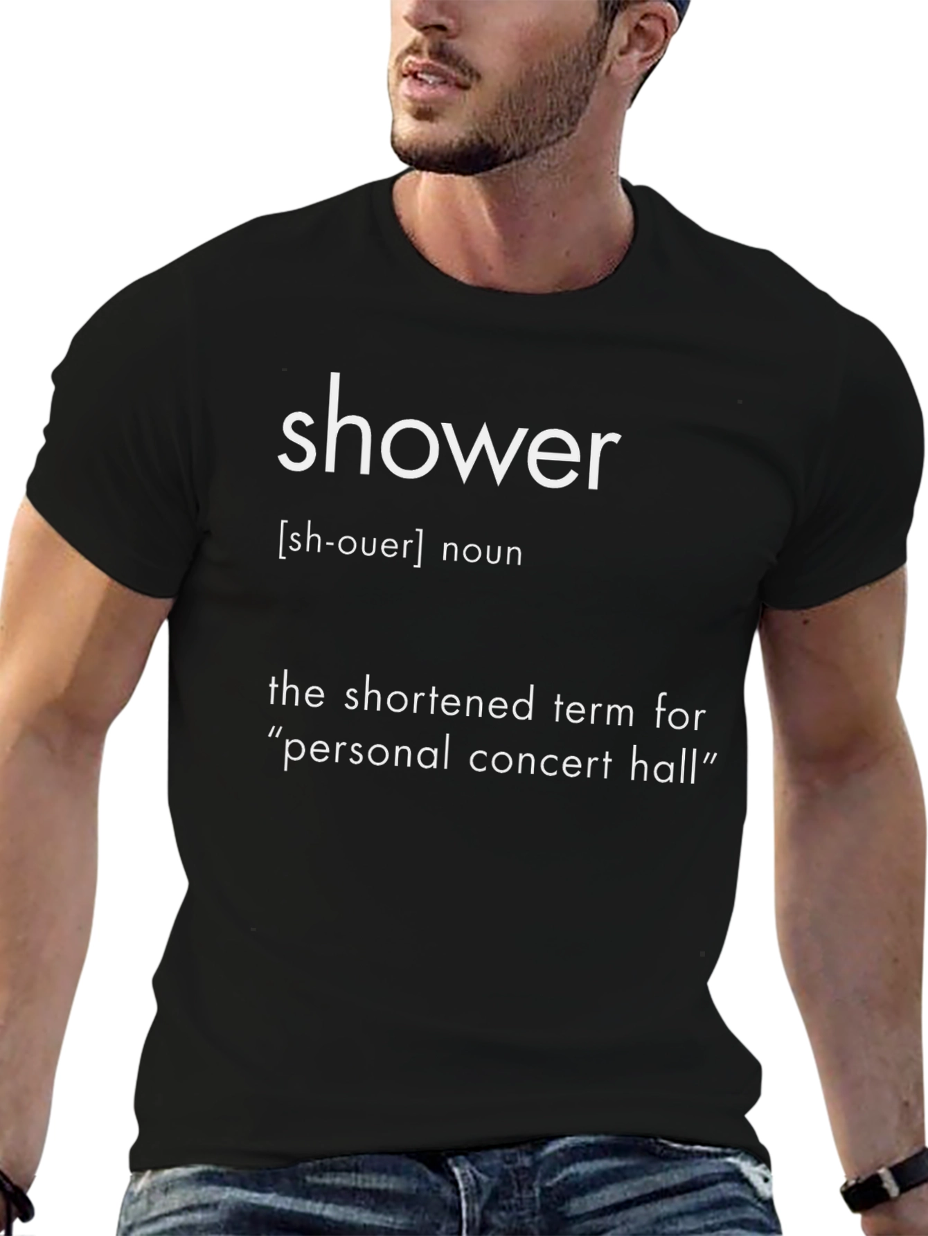 Shower Definition Graphic Tee - Personal Concert Hall T-Shirt