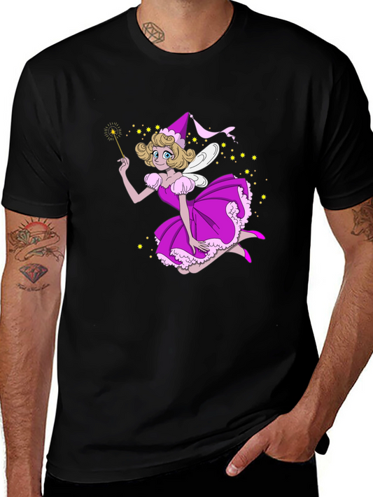 Fairy T-Shirt - Black Cotton Fun Design
