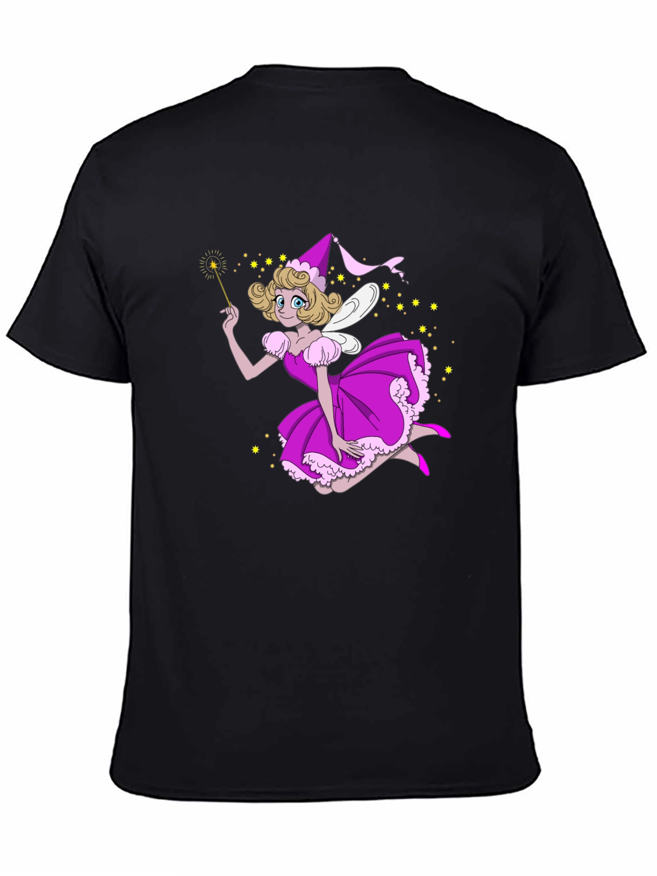 Fairy T-Shirt - Black Cotton Fun Design
