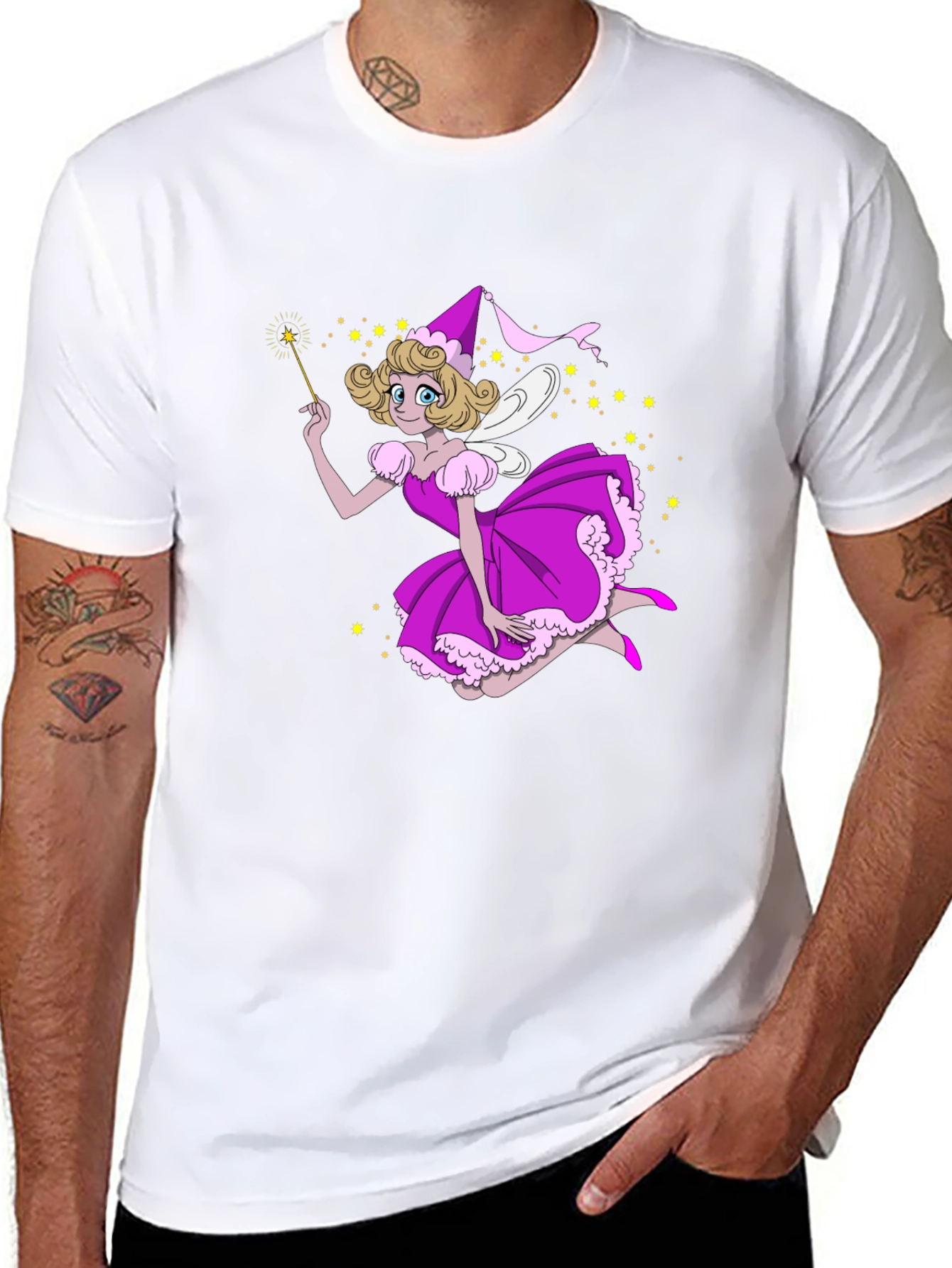 Fairy T-Shirt - Black Cotton Fun Design