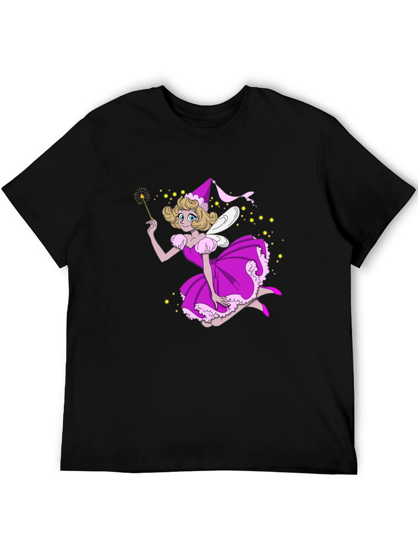 Fairy T-Shirt - Black Cotton Fun Design