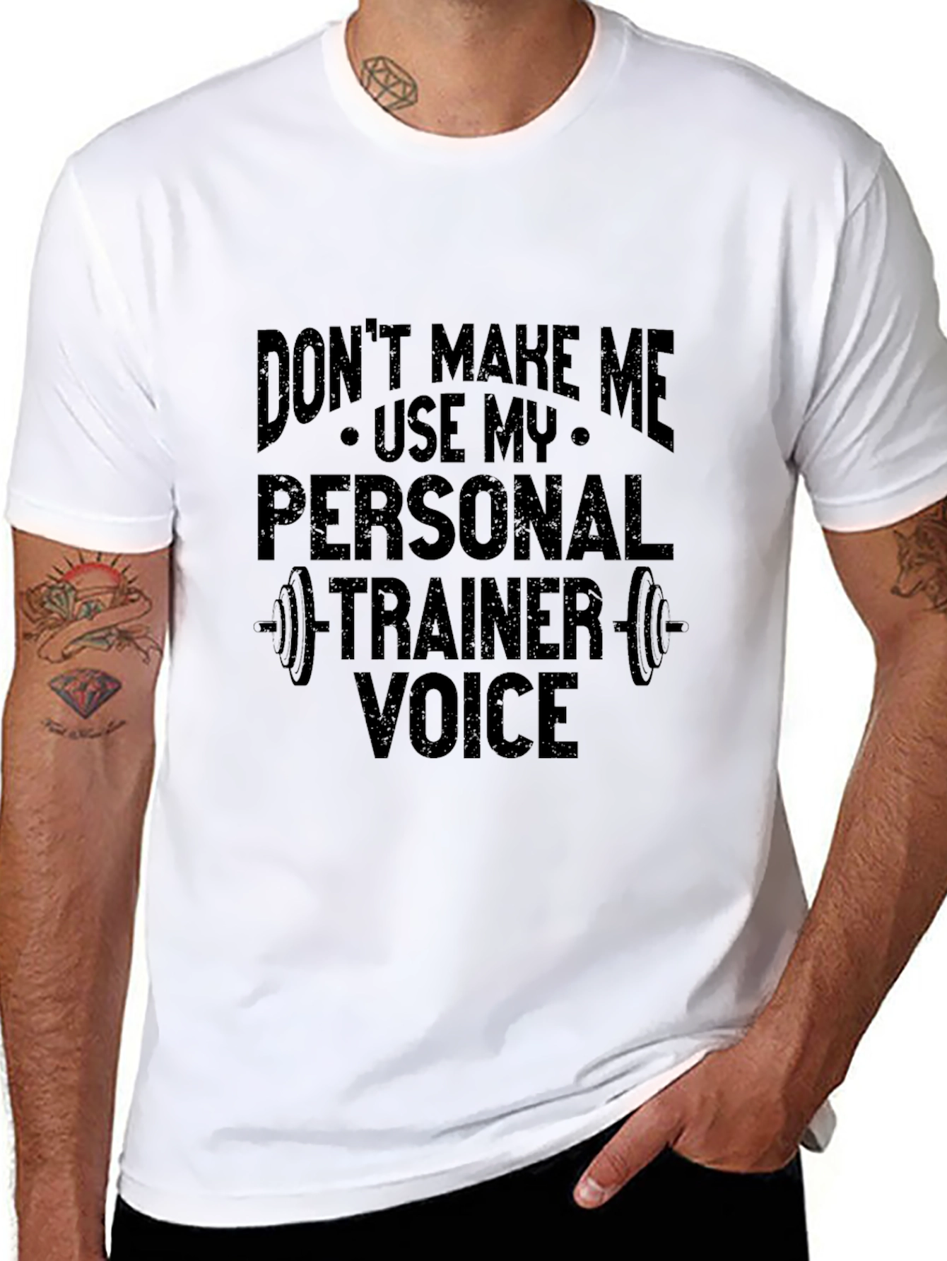 Personal Trainer Voice Black Graphic Tee