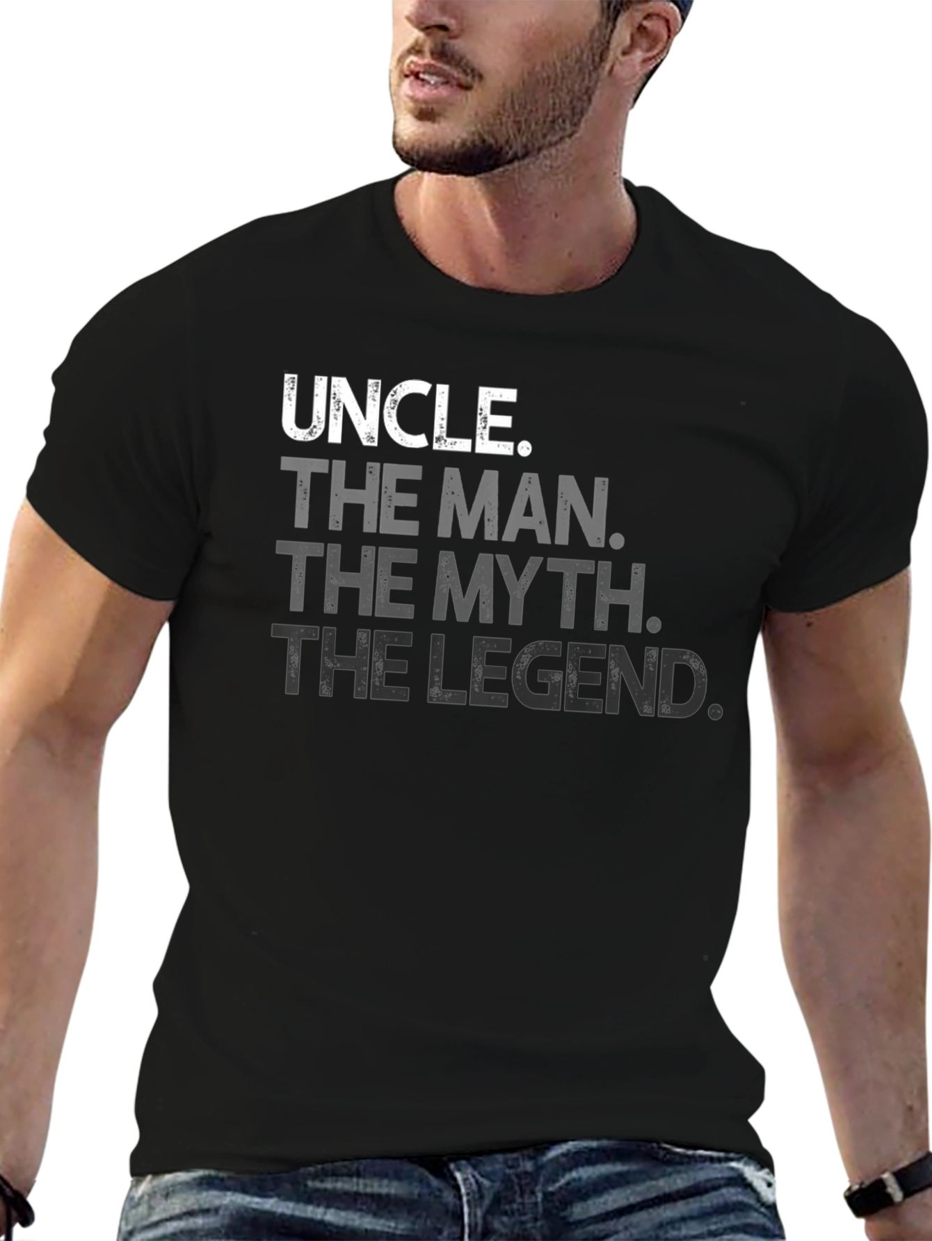 Uncle The Man The Myth The Legend Black T-Shirt