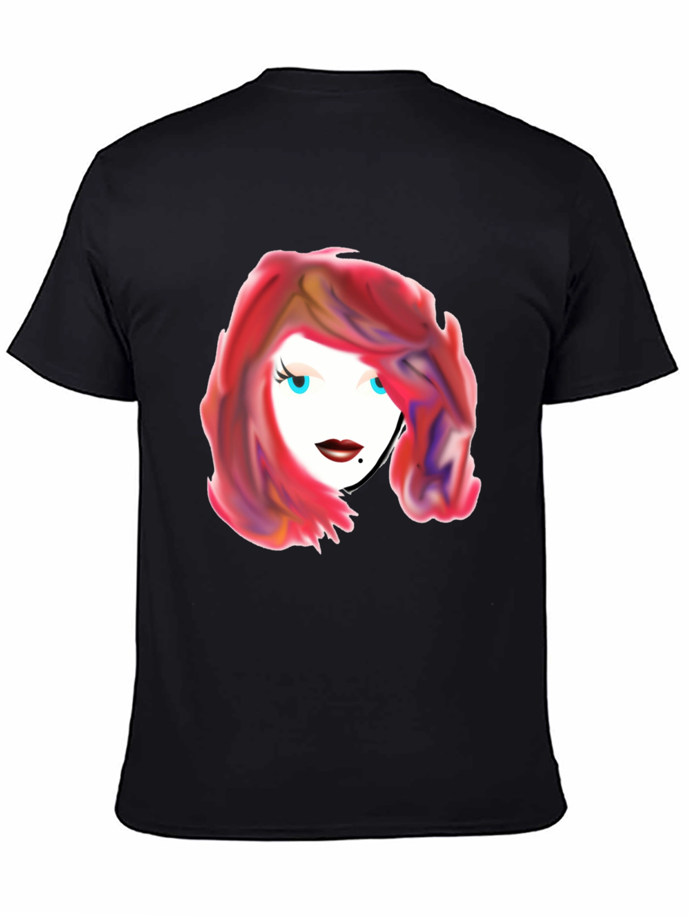 Stylish Graphic Tee - Woman with Red Hair