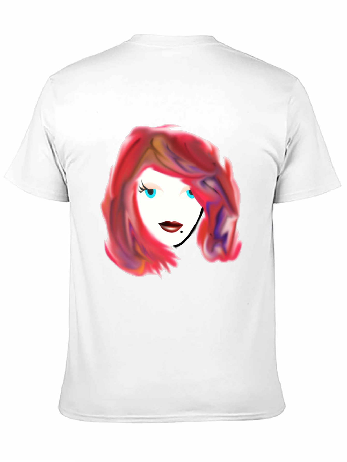 Stylish Graphic Tee - Woman with Red Hair