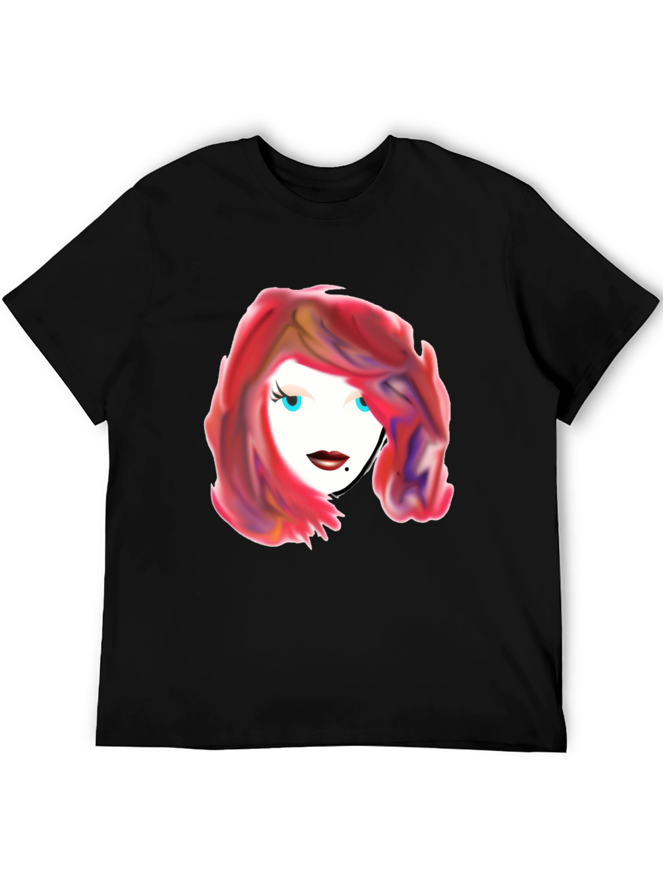 Stylish Graphic Tee - Woman with Red Hair