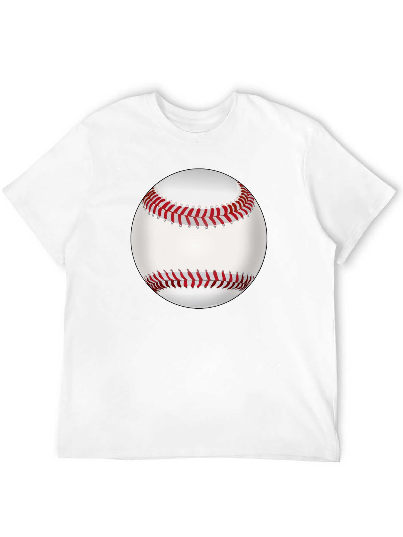 Baseball Graphic Tee - Black Cotton Casual Shirt