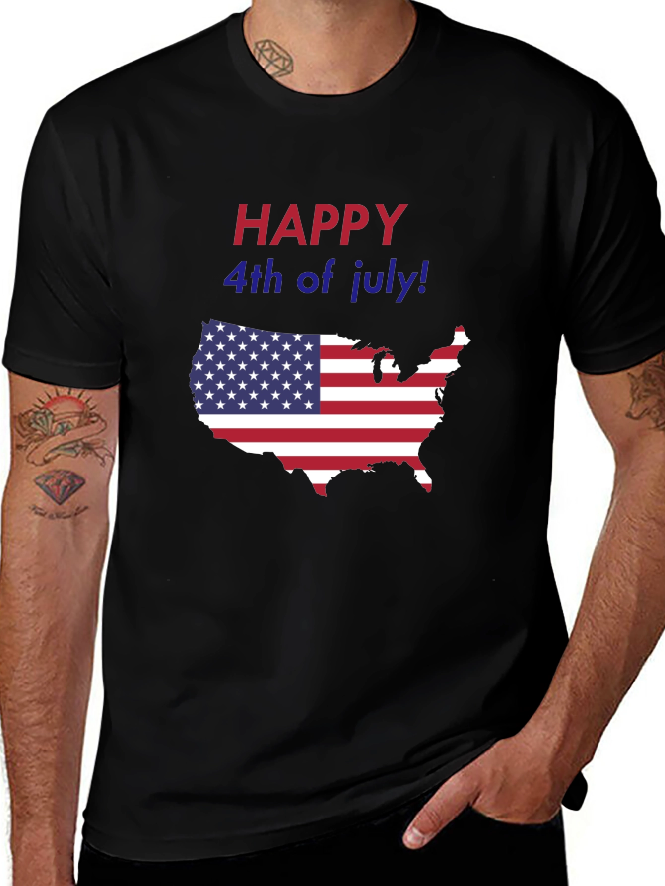 Happy 4th of July American Flag T-Shirt