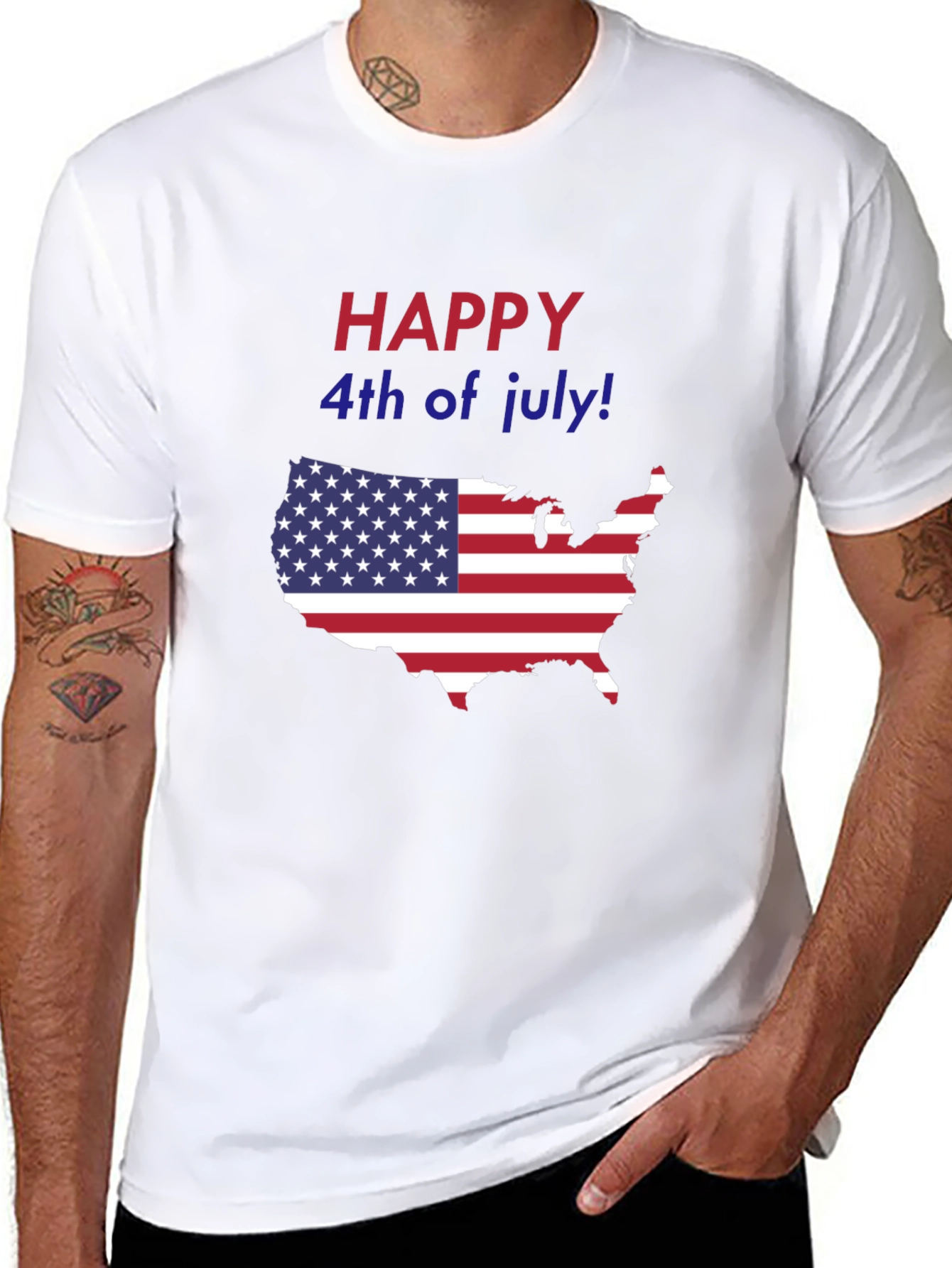 Happy 4th of July American Flag T-Shirt