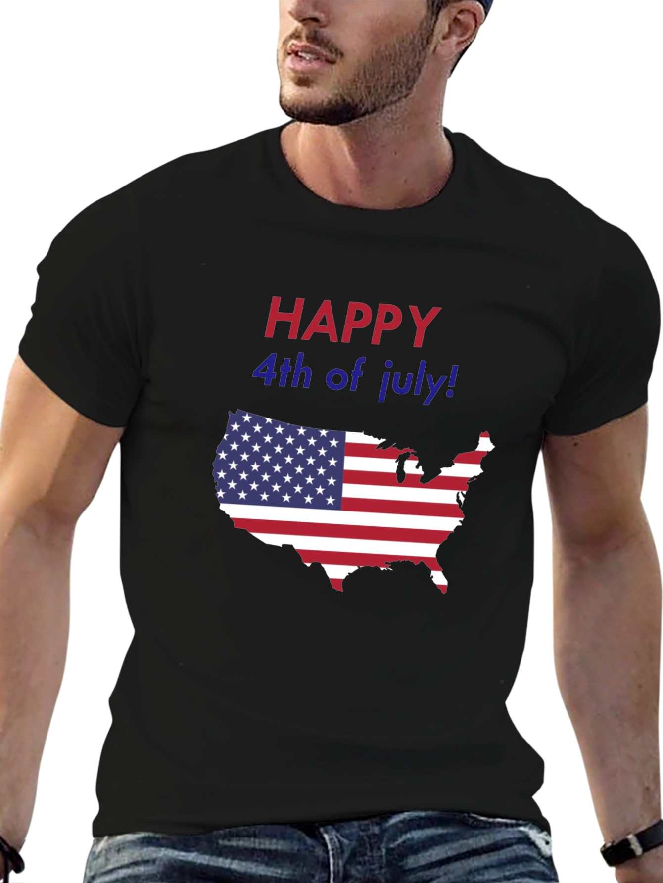 Happy 4th of July American Flag T-Shirt