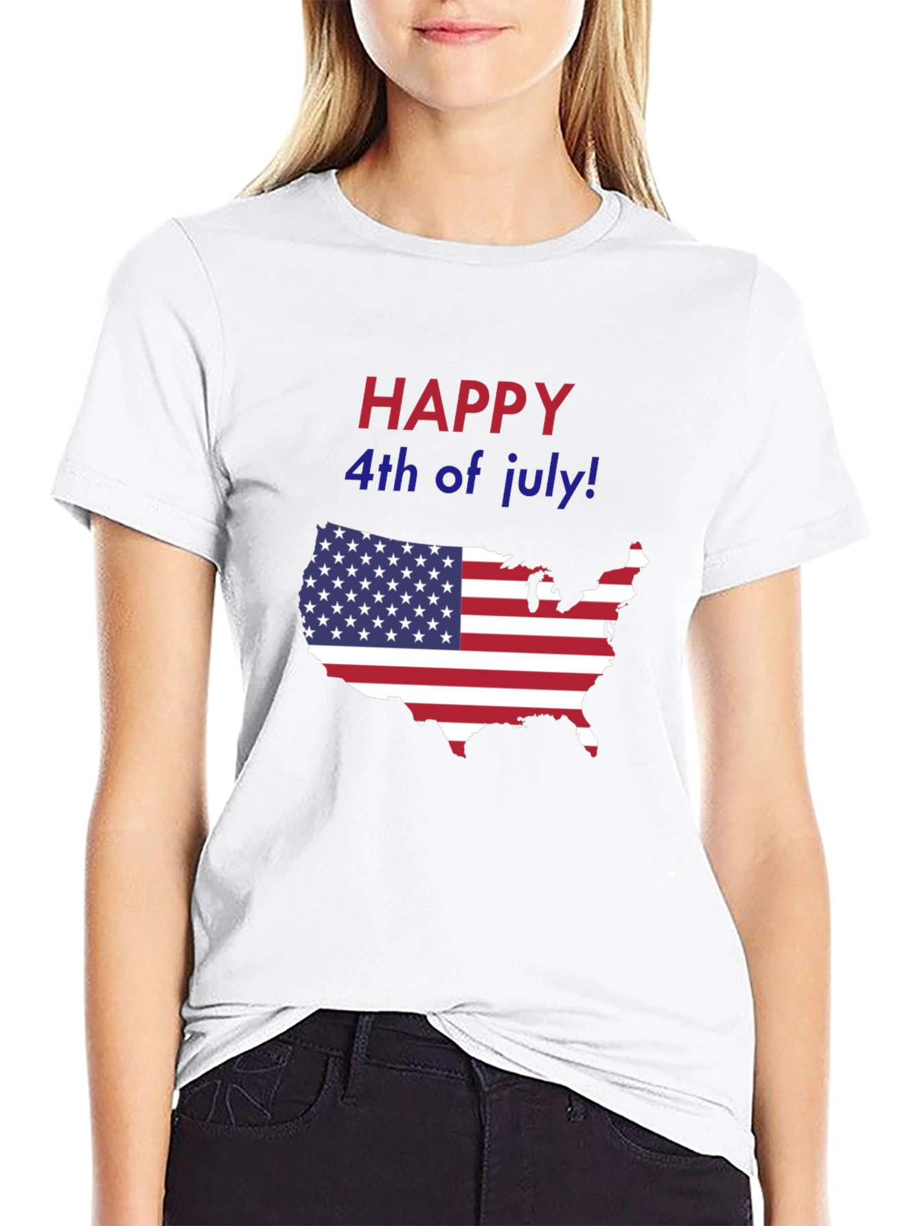 Happy 4th of July American Flag T-Shirt