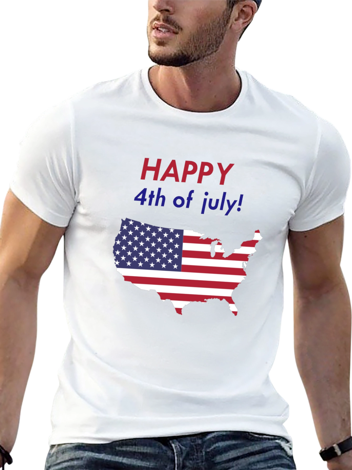 Happy 4th of July American Flag T-Shirt