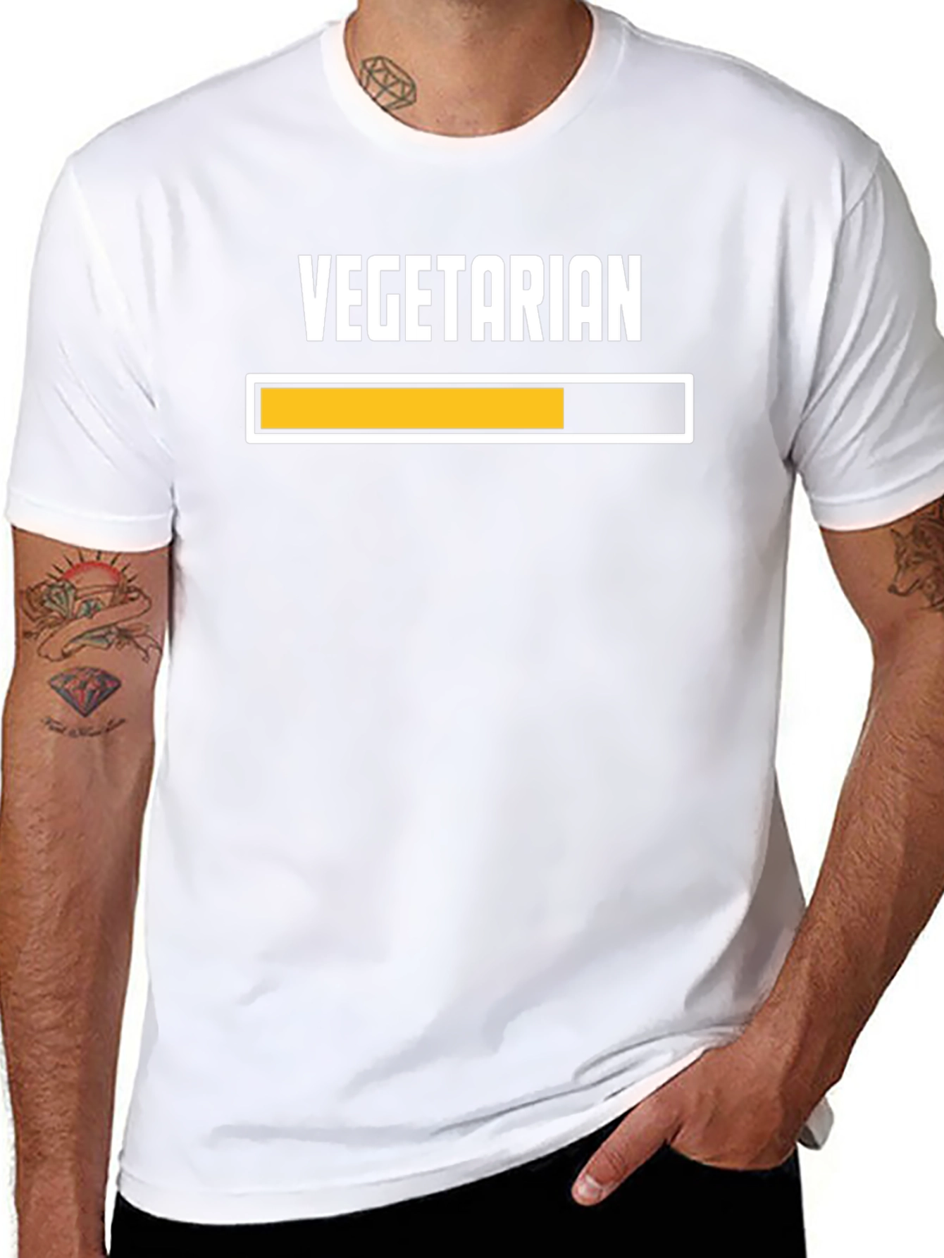Vegetarian Loading Bar Graphic Tee