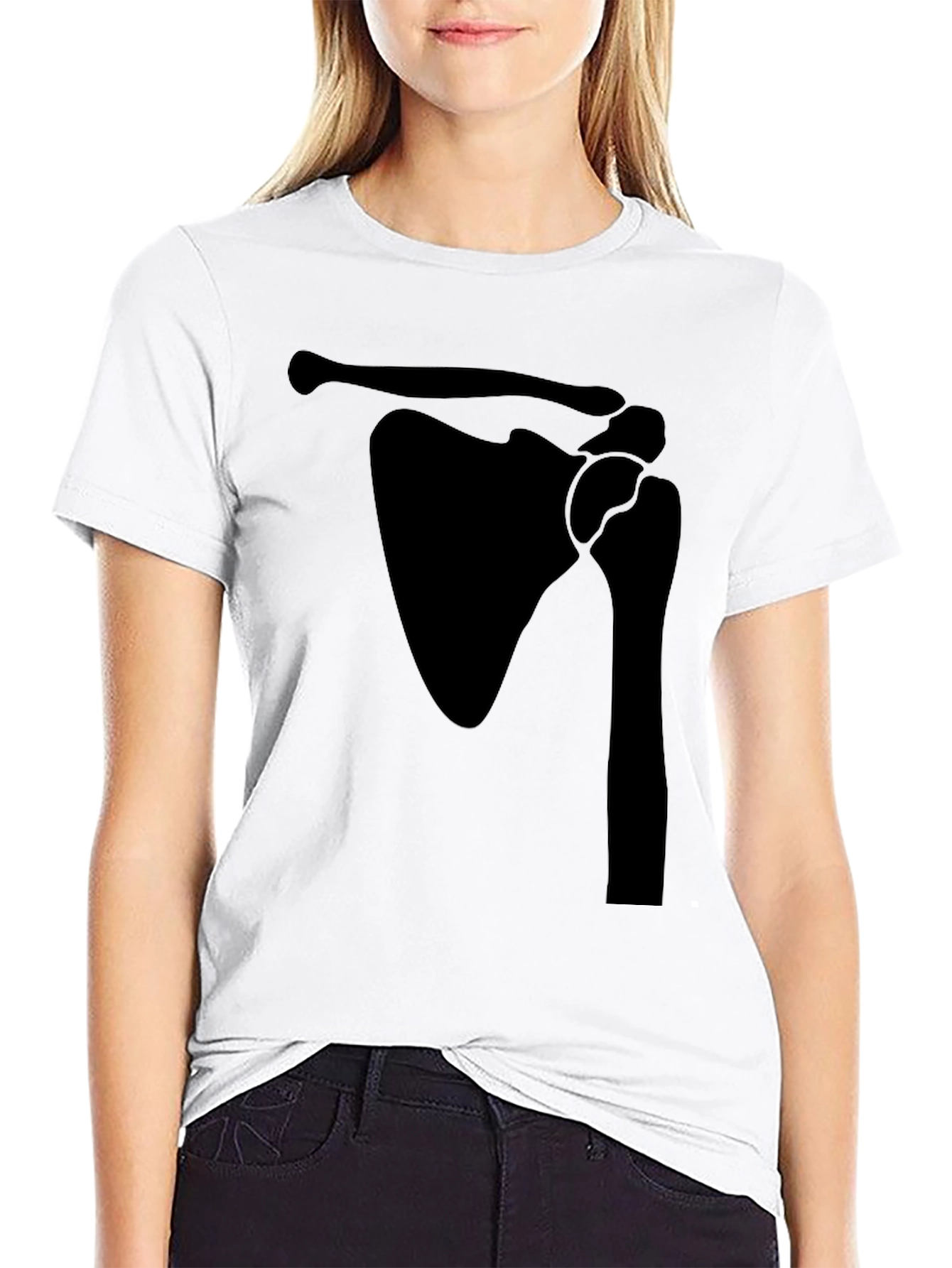 Shoulder Anatomy Print Black T-Shirt
