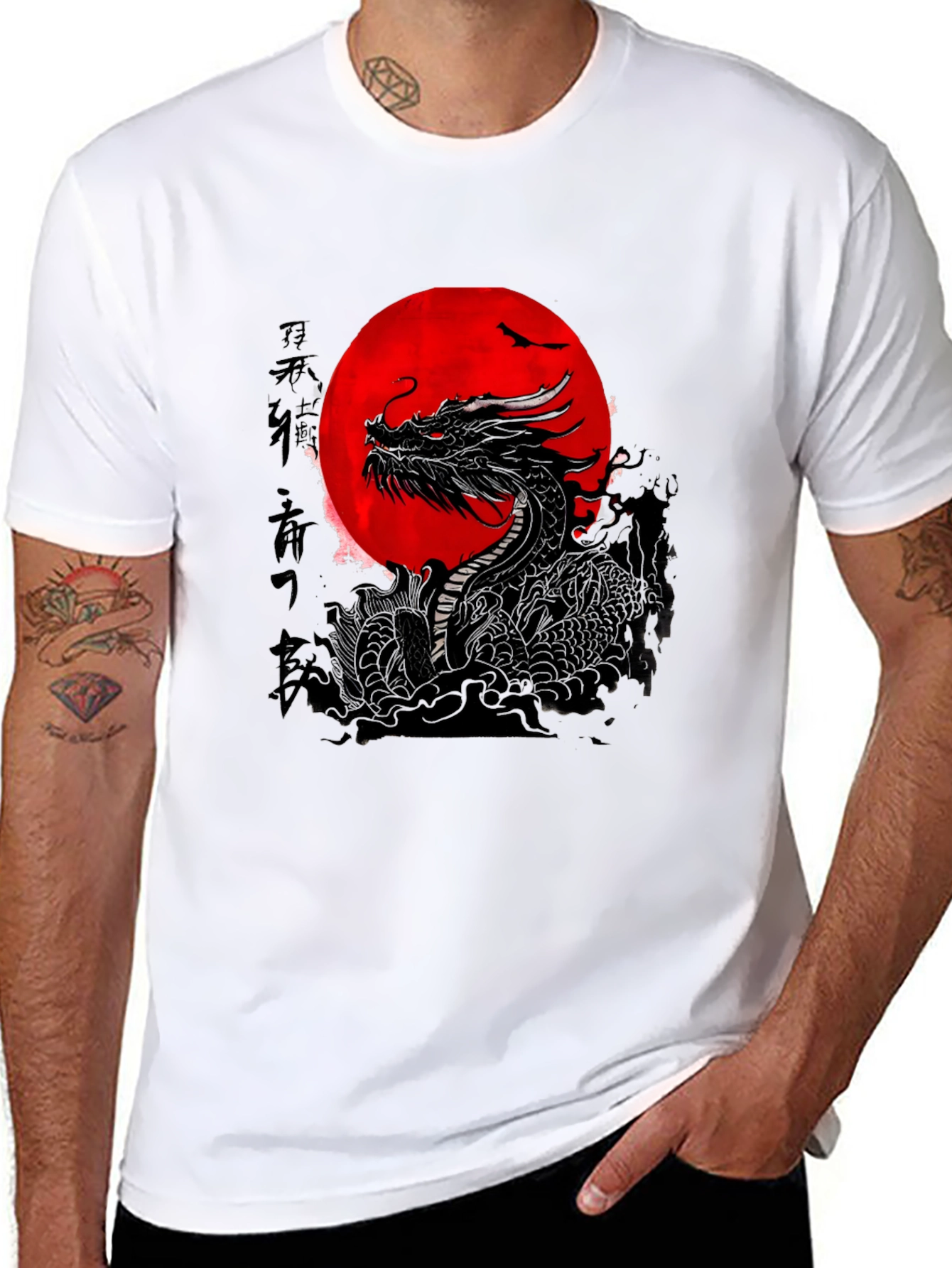 Dragon & Rising Sun Graphic Tee