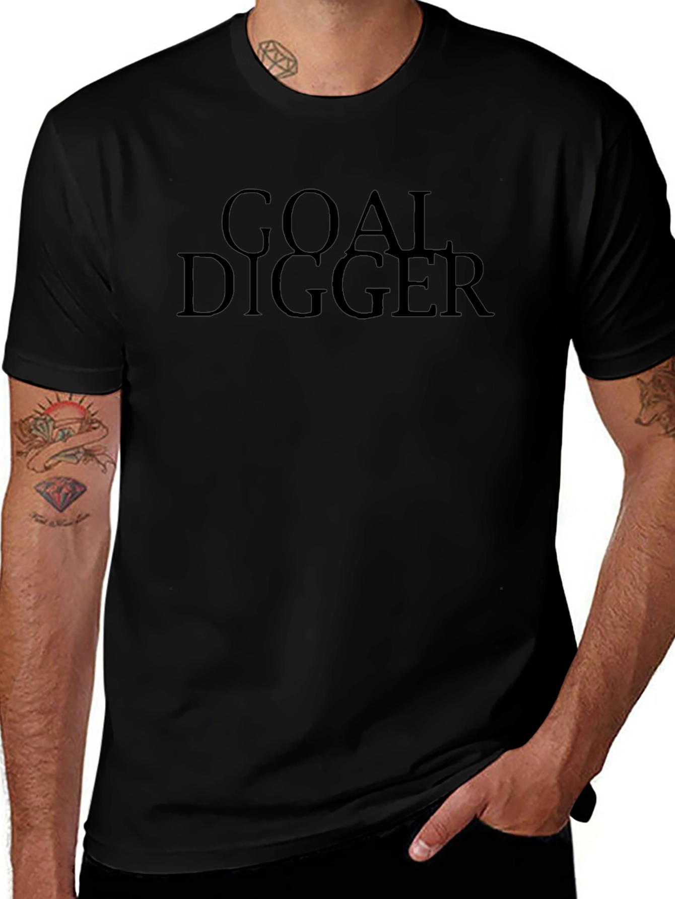 Goal Digger Black Graphic T-Shirt - Casual Style