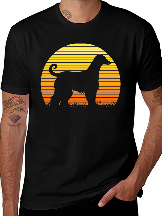 Afghan Hound Sunset Silhouette T-Shirt