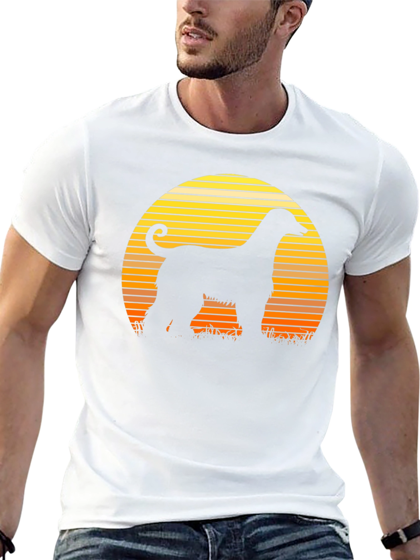 Afghan Hound Sunset Silhouette T-Shirt