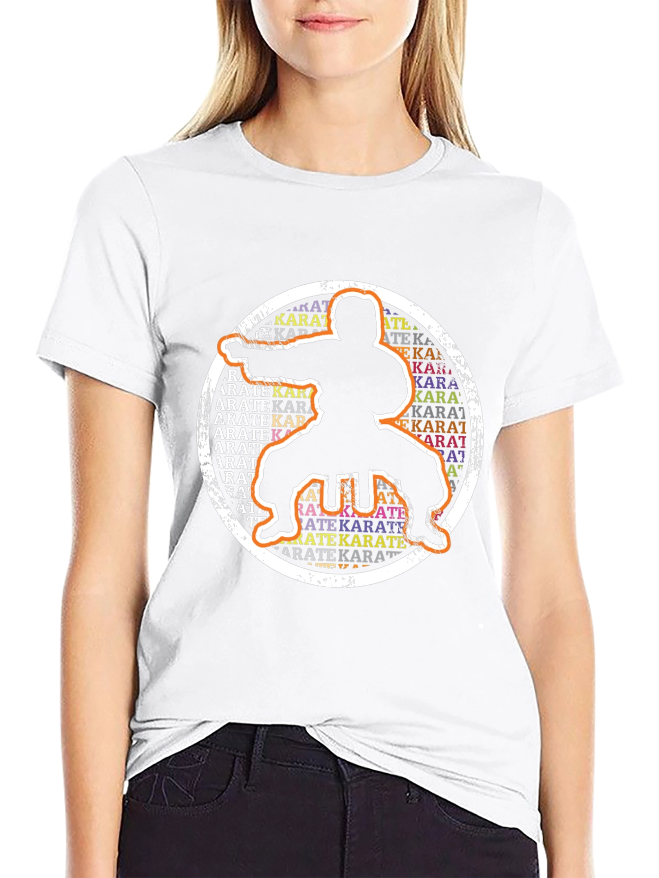 Karate Silhouette Graphic T-Shirt