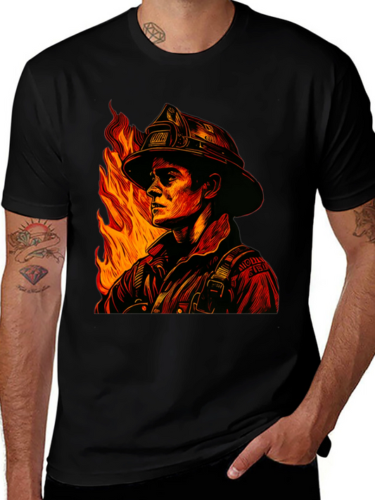 Firefighter Graphic Tee - Heroic Design