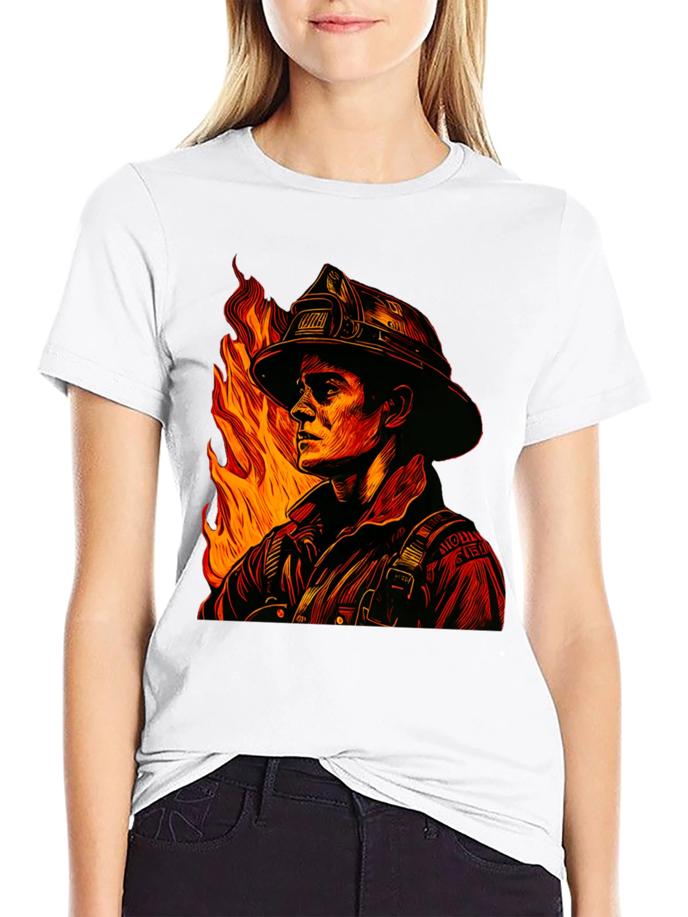 Firefighter Graphic Tee - Heroic Design