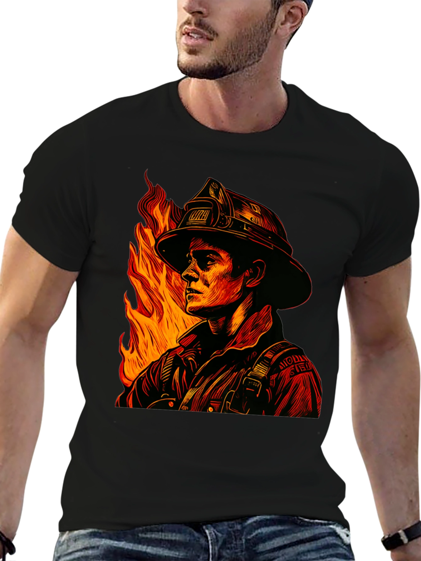 Firefighter Graphic Tee - Heroic Design