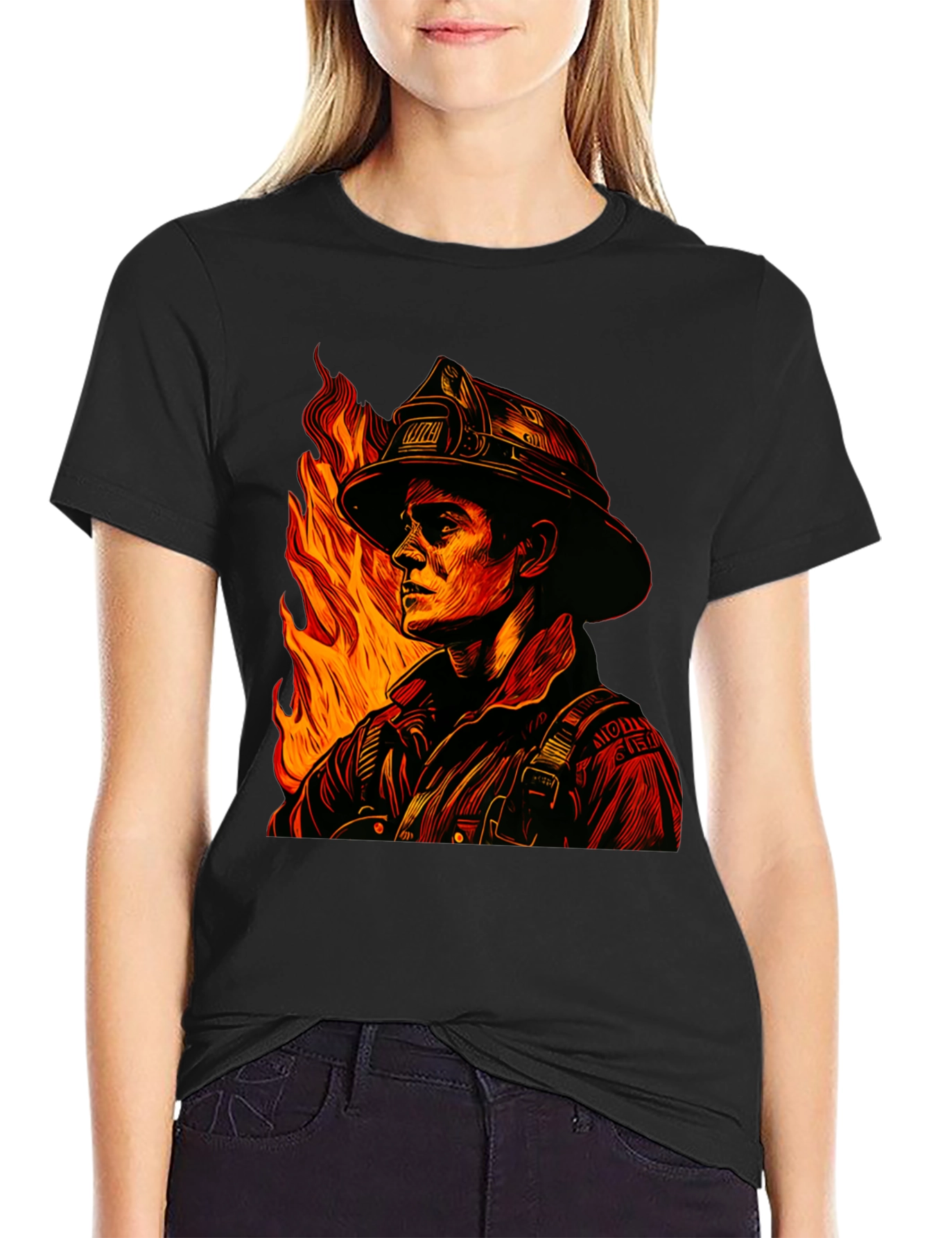Firefighter Graphic Tee - Heroic Design
