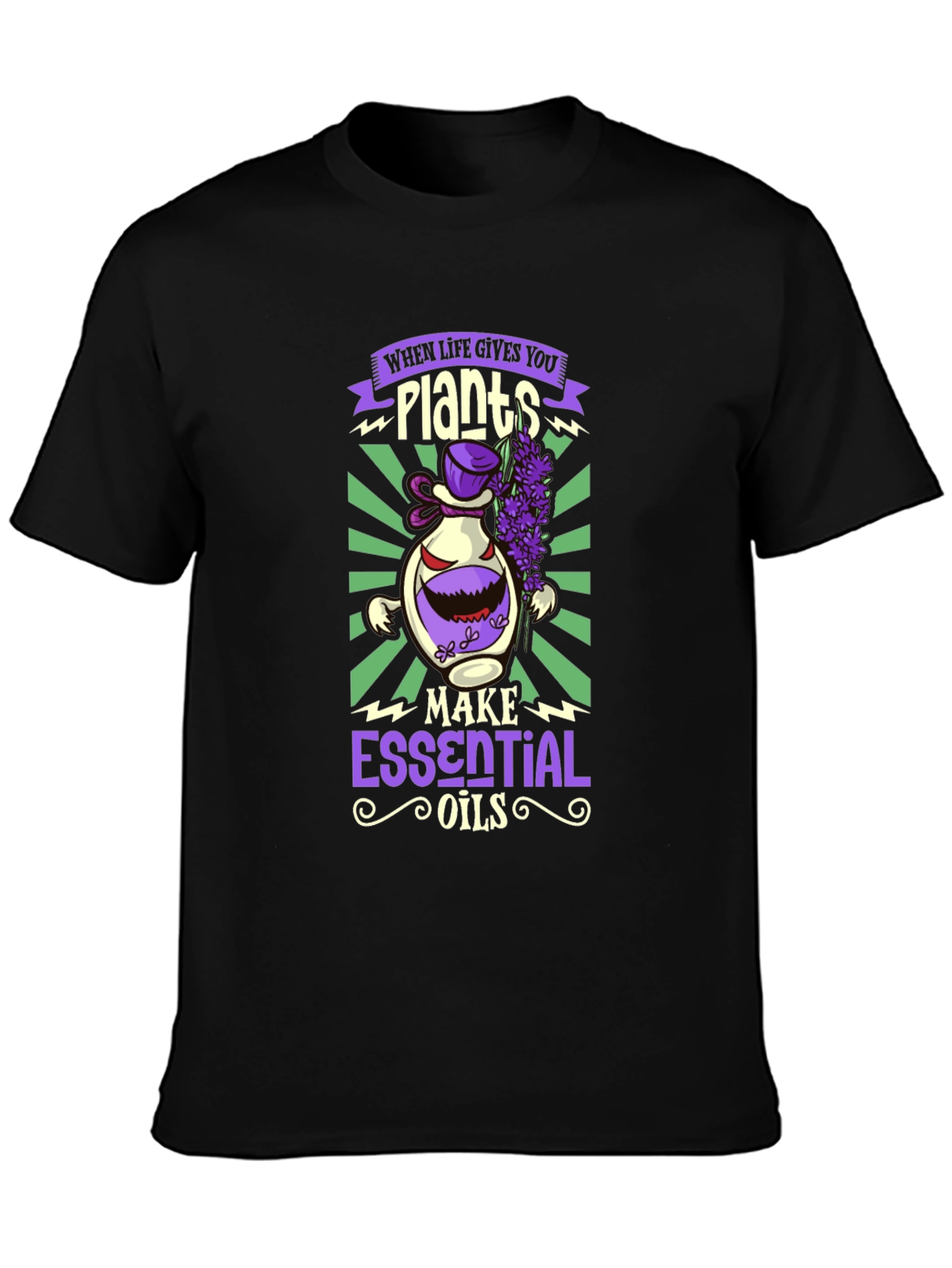 Plants Essential Oils Graphic T-Shirt