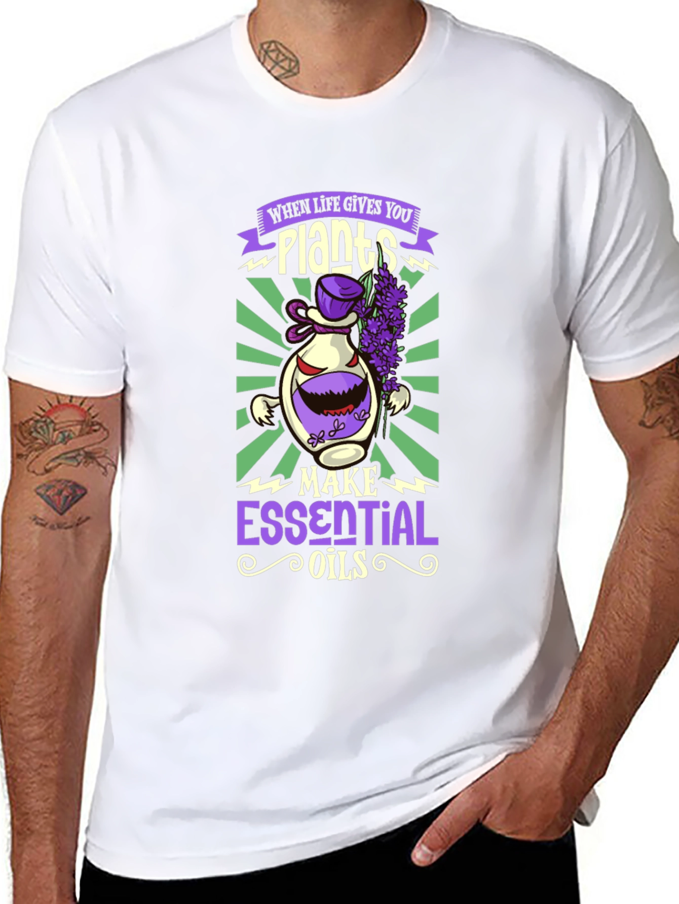 Plants Essential Oils Graphic T-Shirt