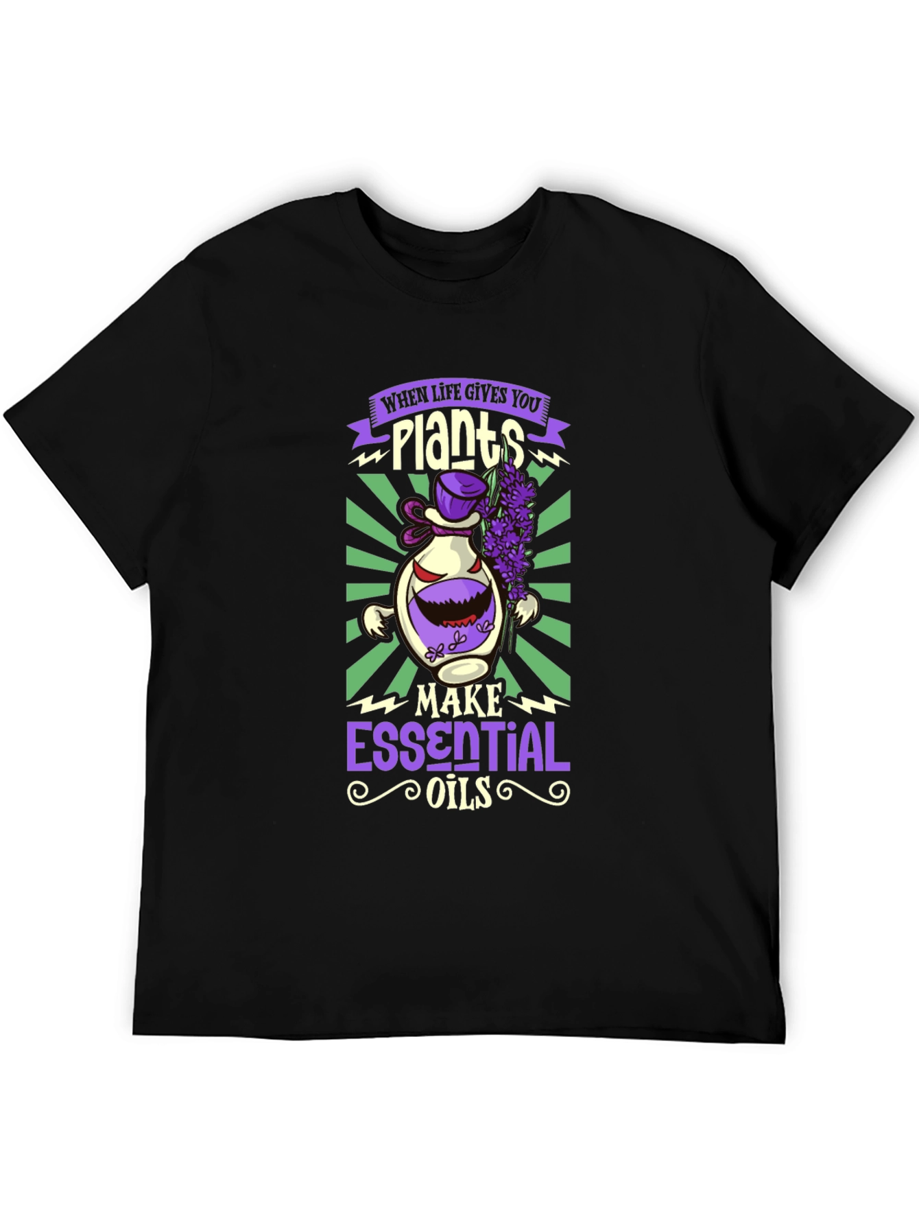Plants Essential Oils Graphic T-Shirt