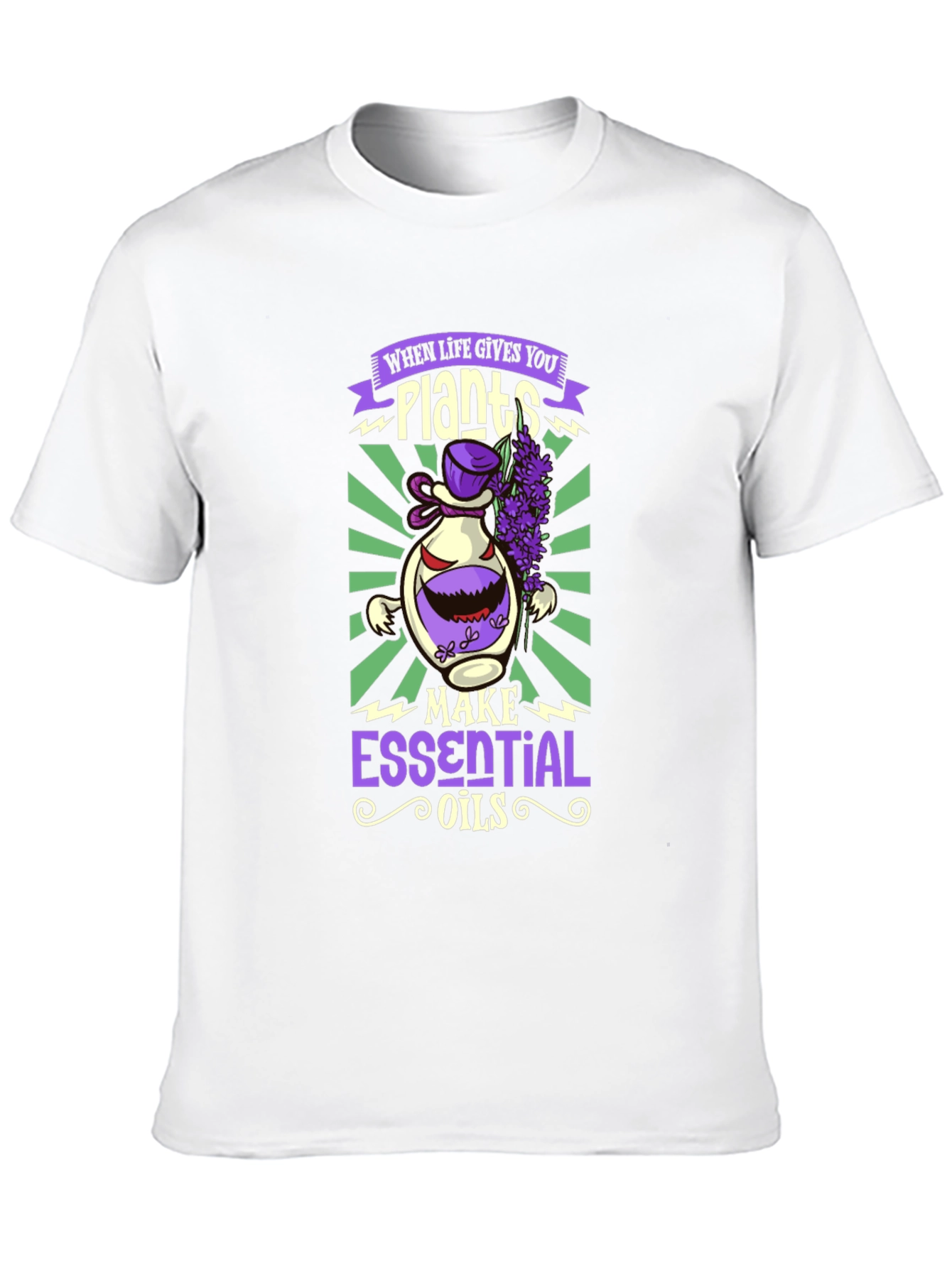 Plants Essential Oils Graphic T-Shirt