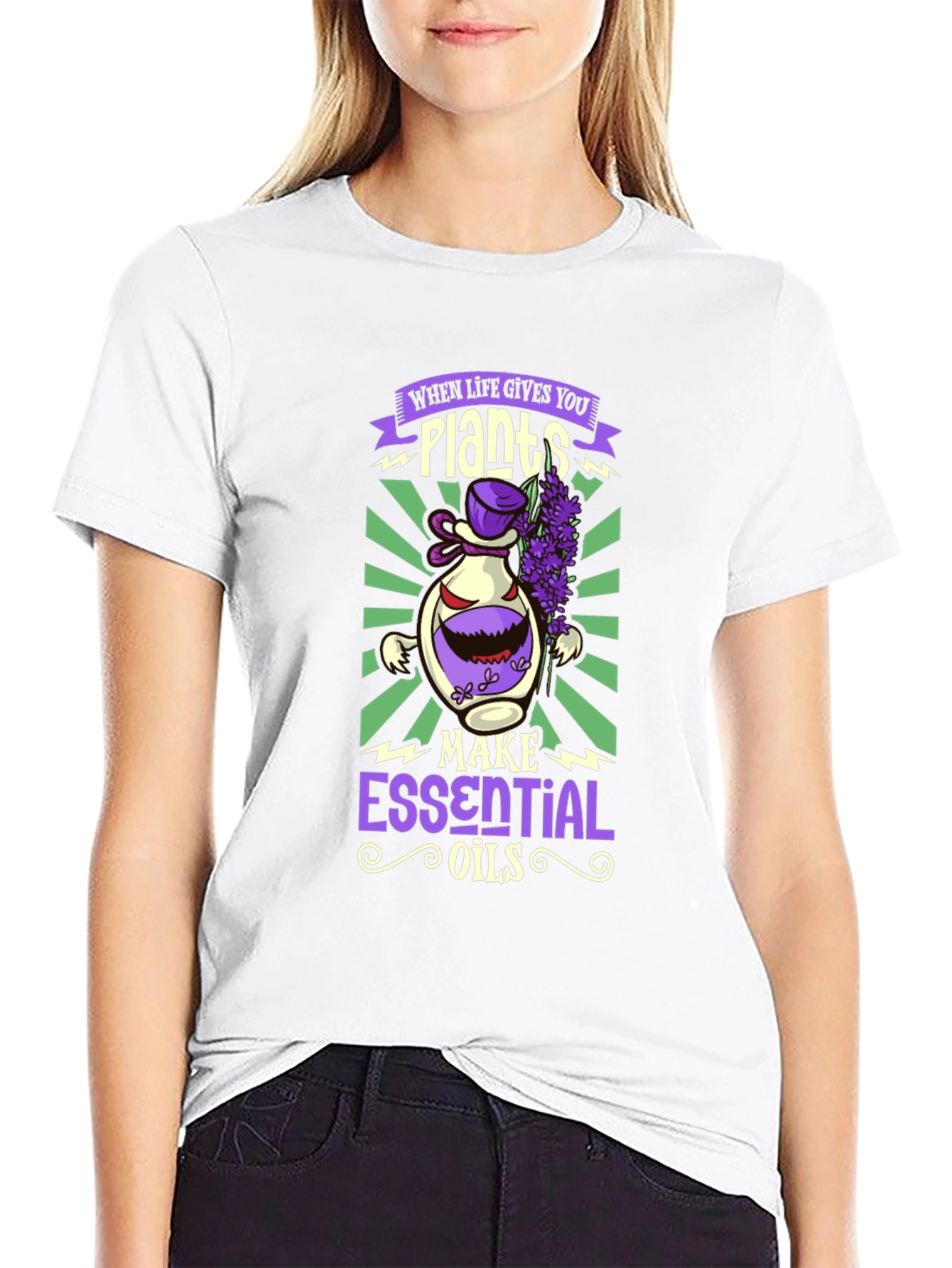 Plants Essential Oils Graphic T-Shirt